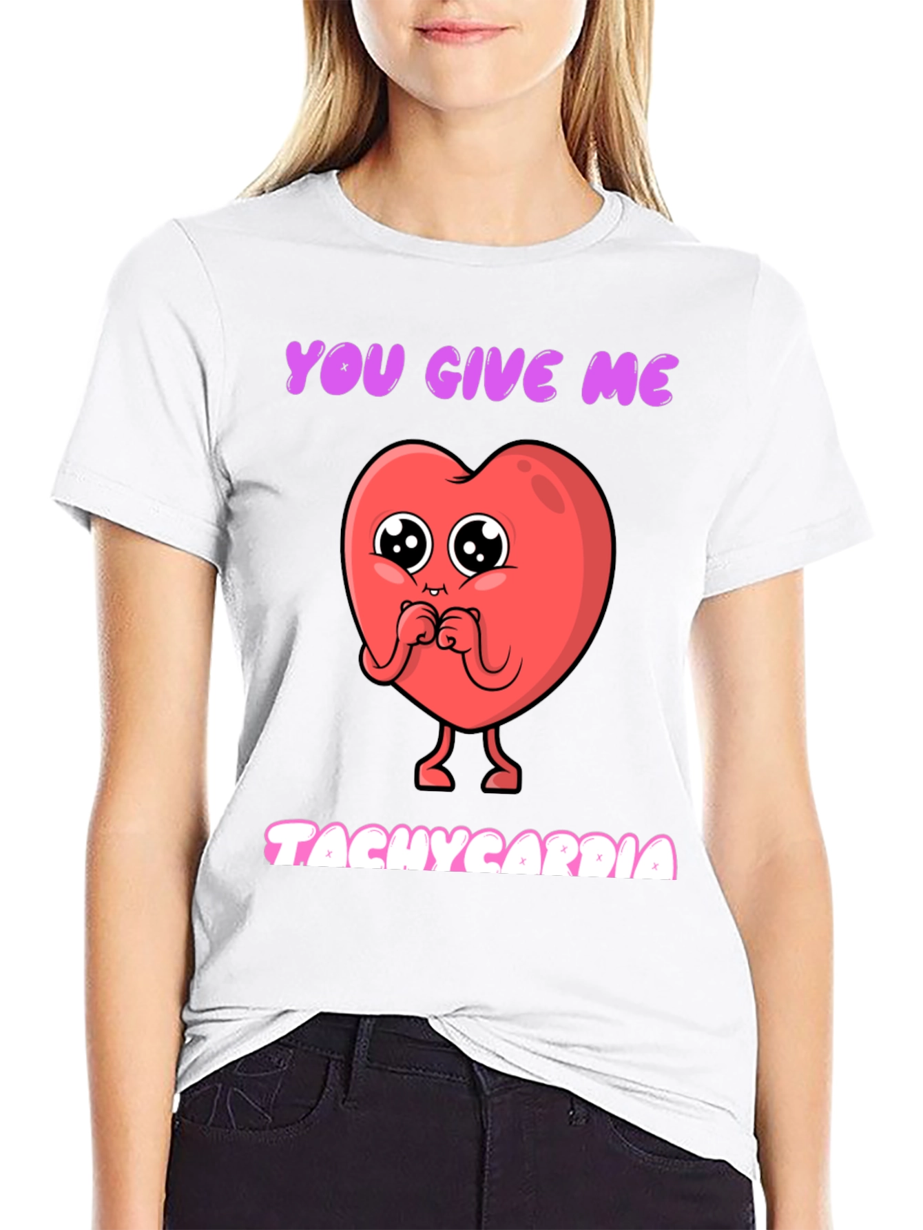 Tachycardia Heart Graphic Tee - Novelty Valentines Gift