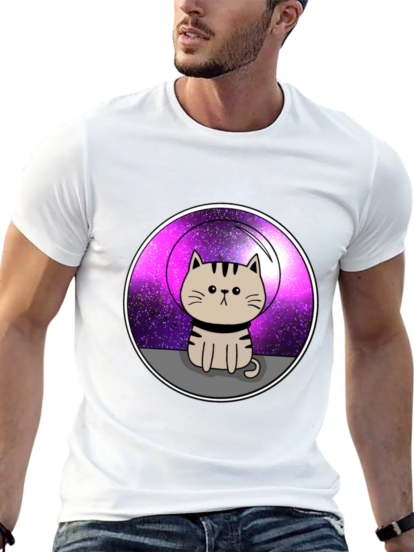 Space Cat Graphic T-Shirt