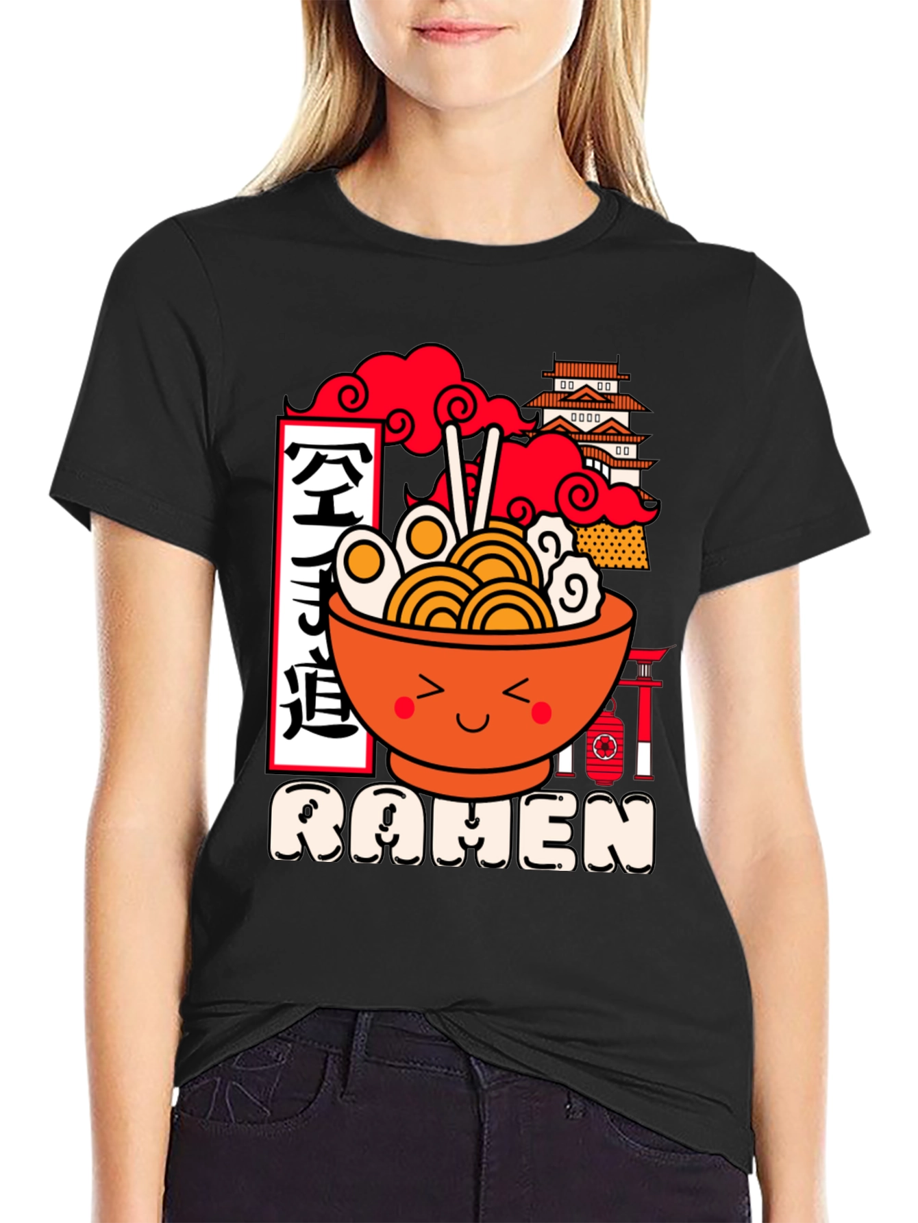 Kawaii Ramen Graphic Tee - Unisex Black T-Shirt