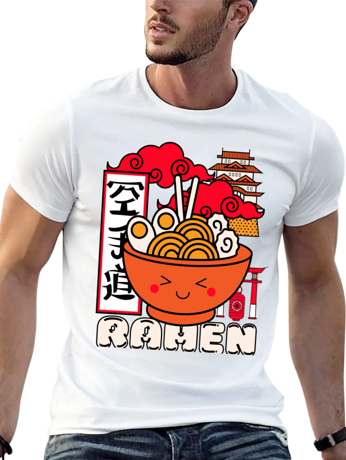 Kawaii Ramen Graphic Tee - Unisex Black T-Shirt