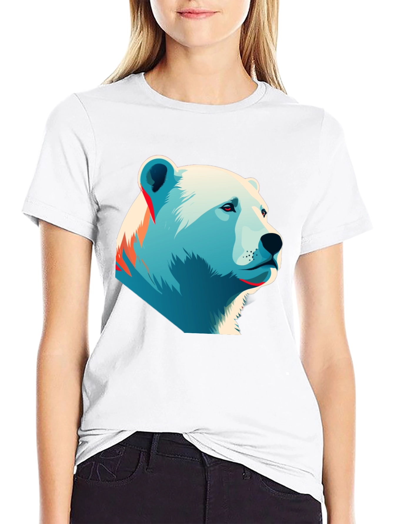 Polar Bear Graphic Tee - Black