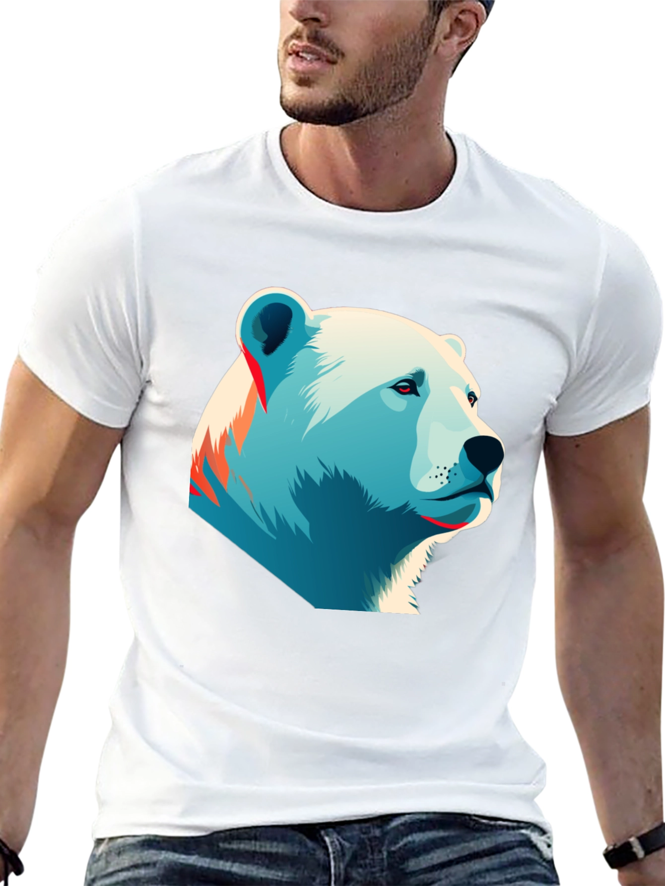 Polar Bear Graphic Tee - Black