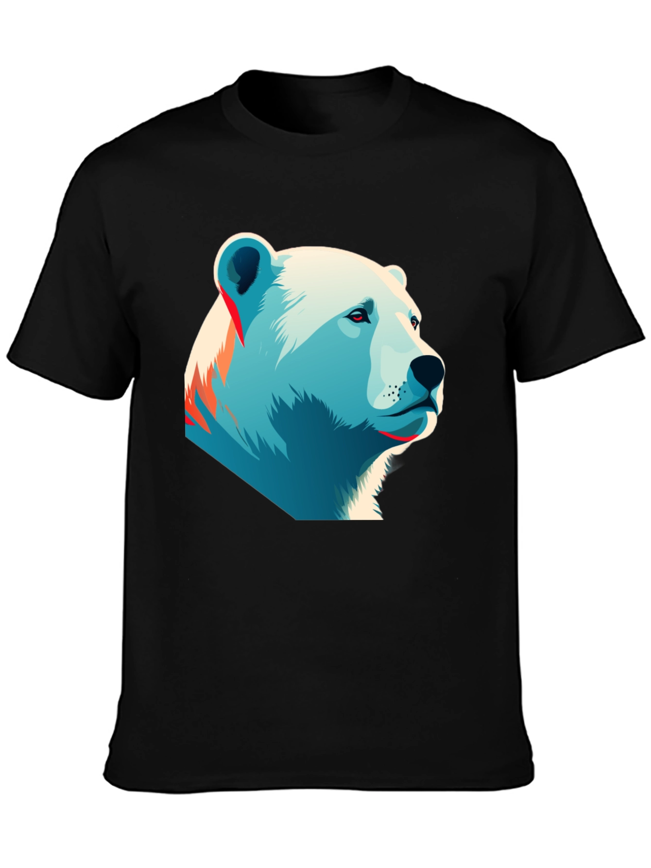 Polar Bear Graphic Tee - Black