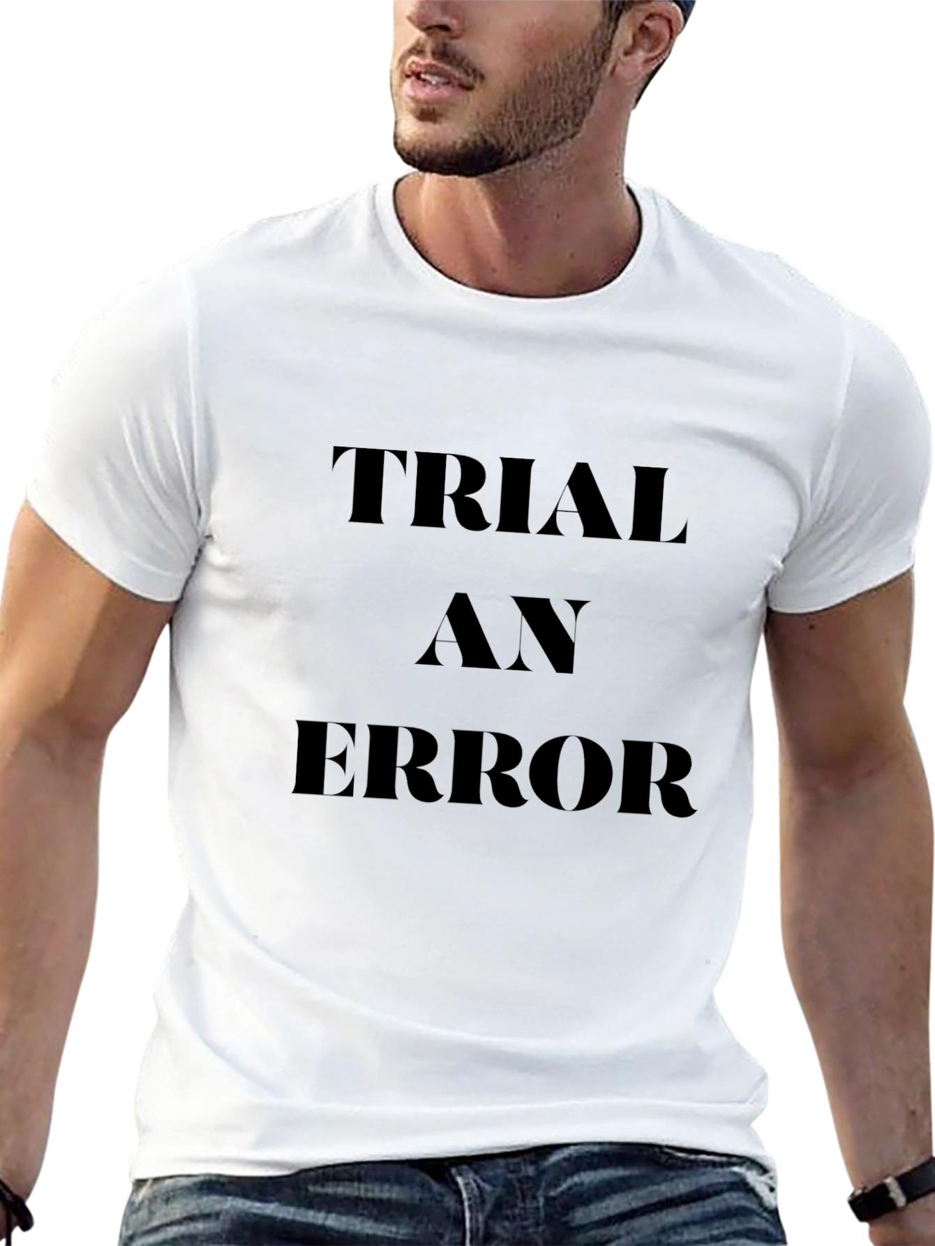 Trial and Error Black Graphic T-Shirt