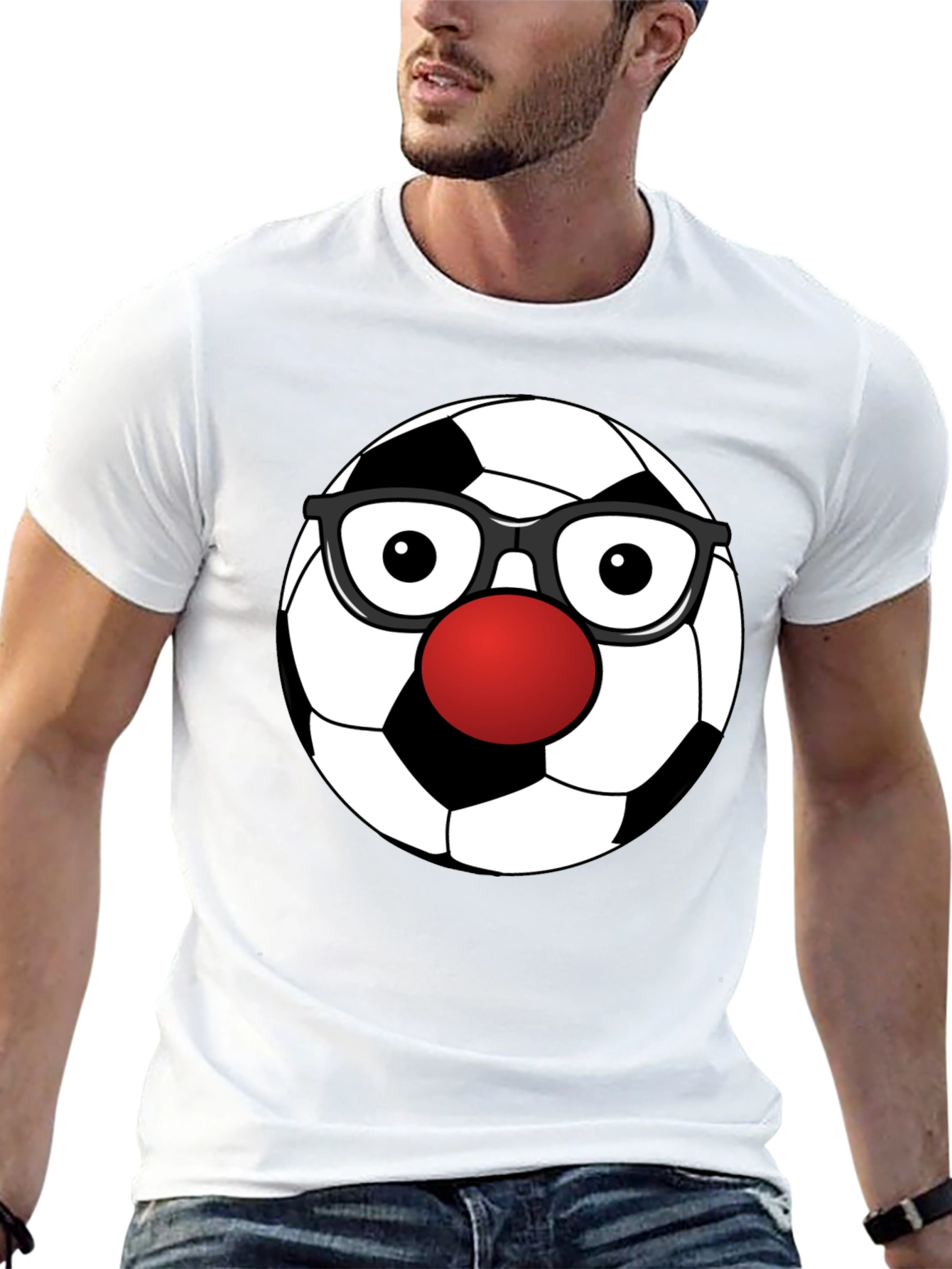 Clown Soccer Ball Graphic Tee