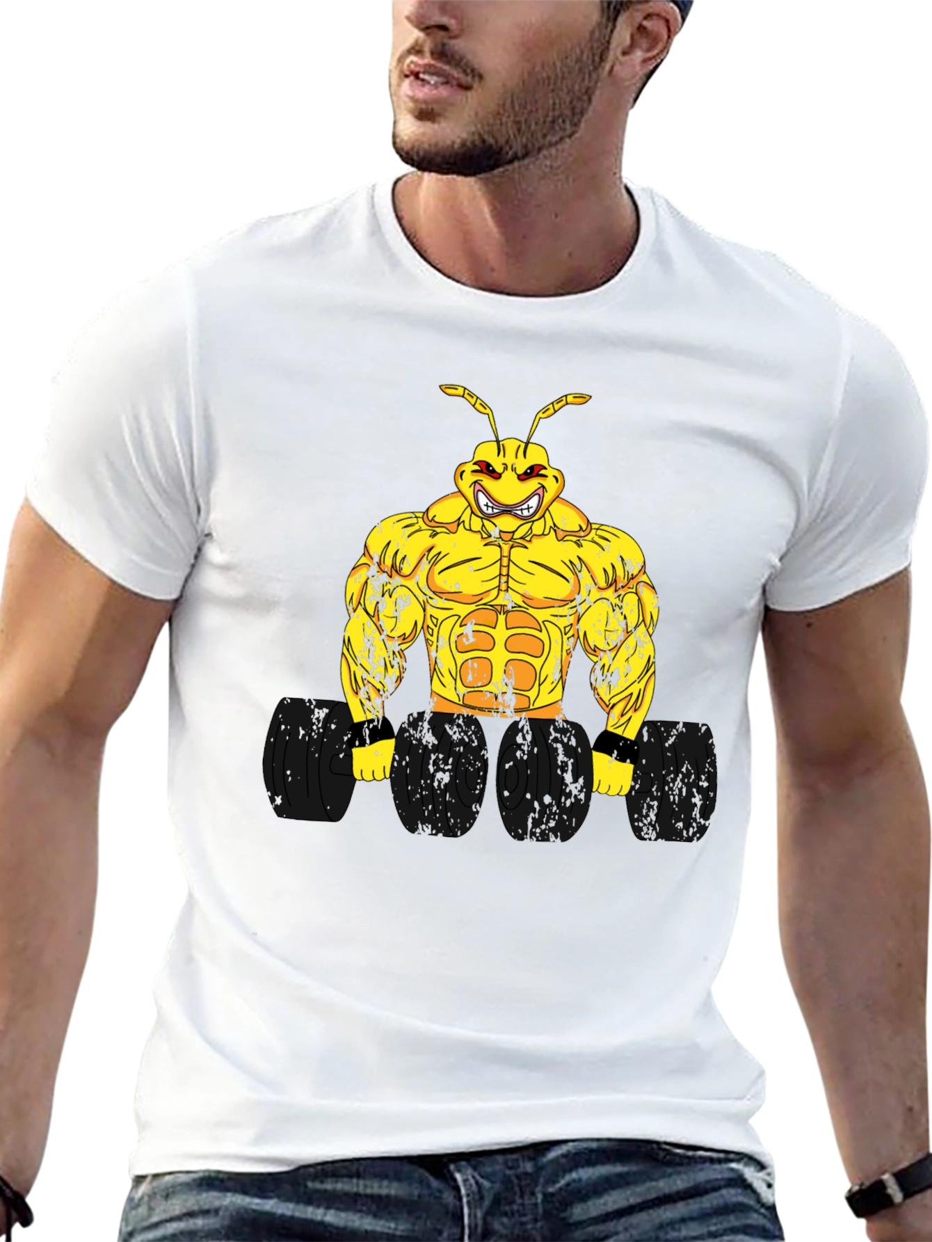 Muscle Ant Black T-Shirt - Gym & Fitness Apparel