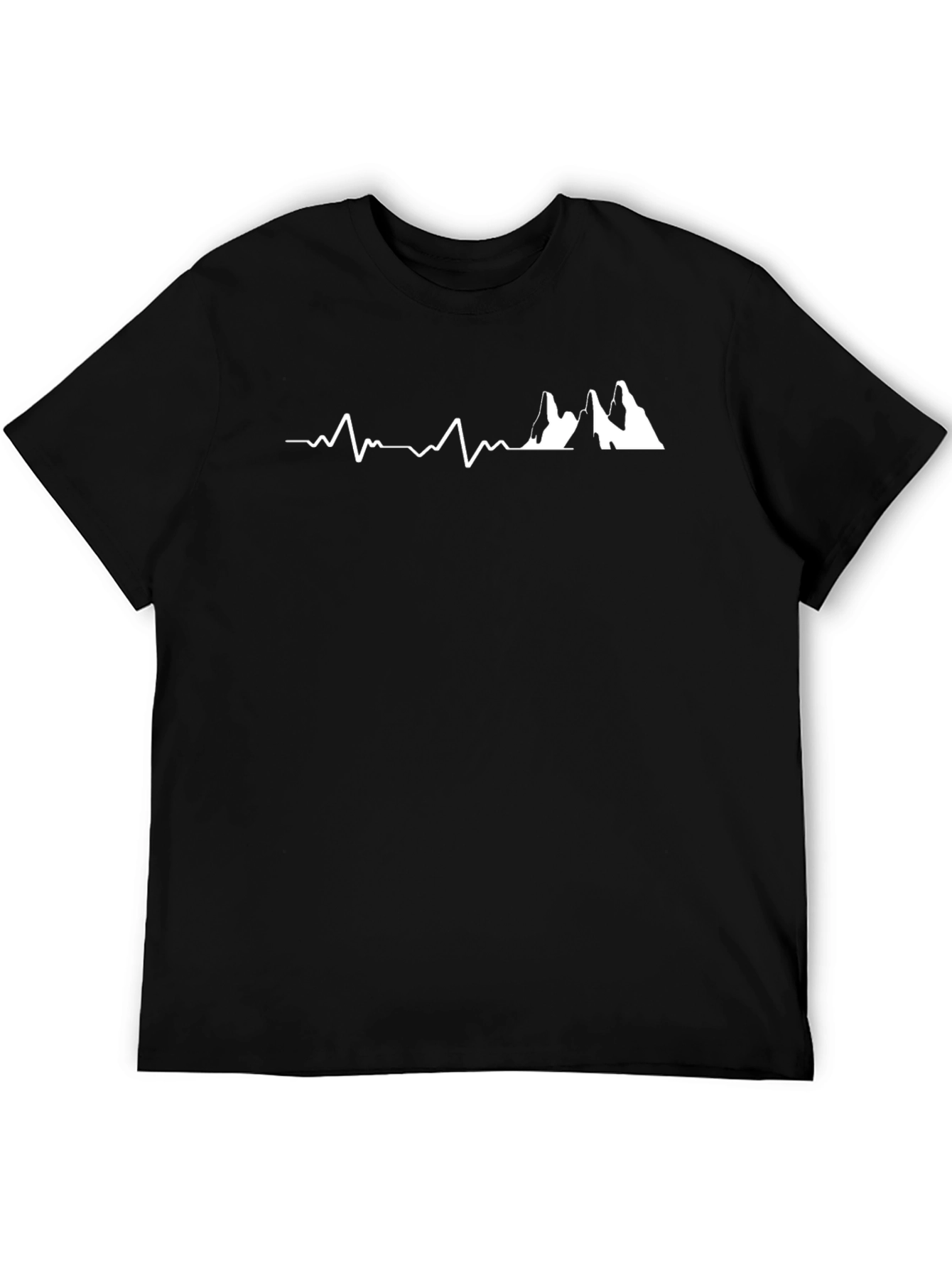 Mountain Heartbeat Graphic Tee - Black