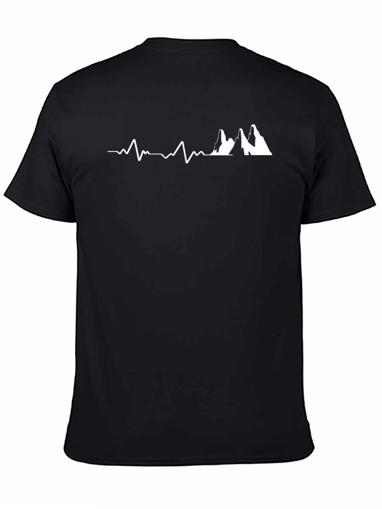 Mountain Heartbeat Graphic Tee - Black