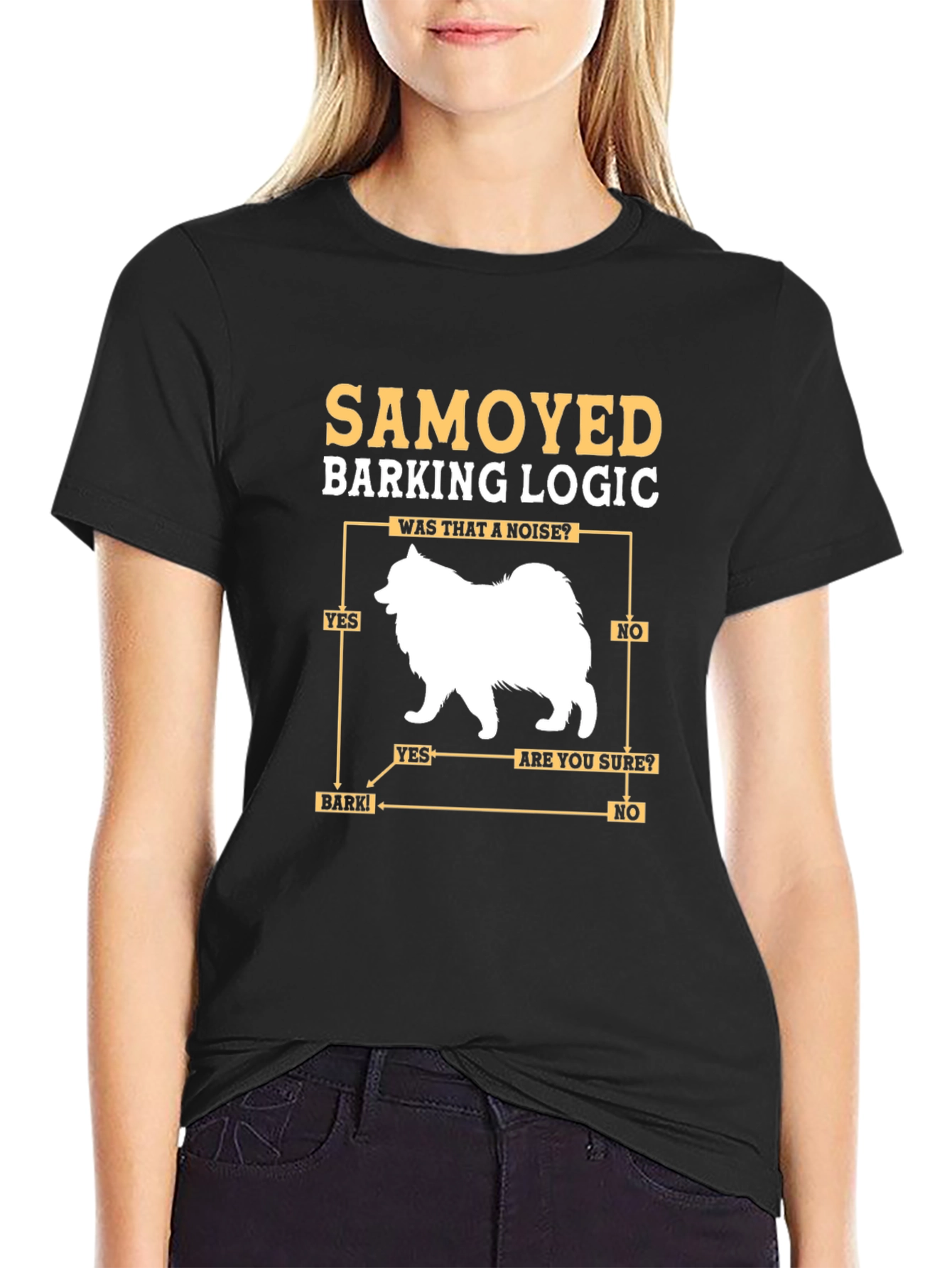 Samoyed Barking Logic Graphic Tee