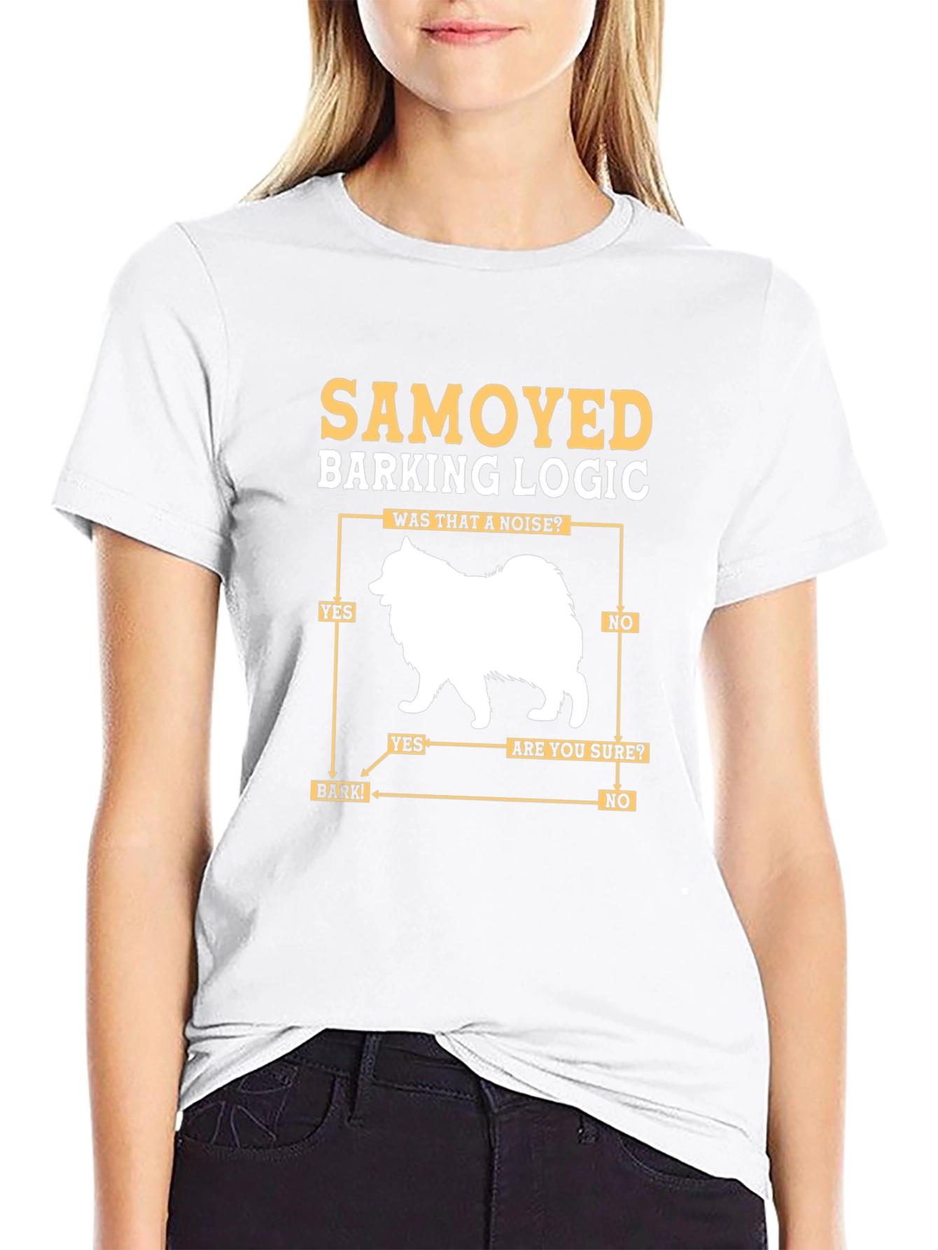 Samoyed Barking Logic Graphic Tee