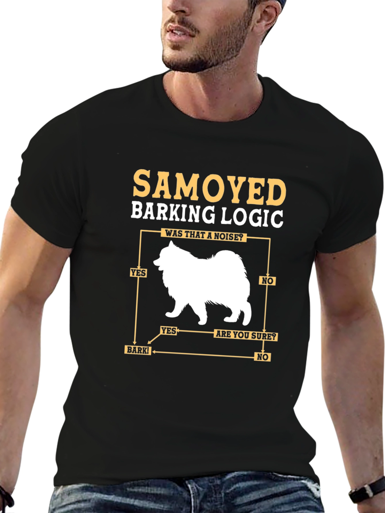 Samoyed Barking Logic Graphic Tee