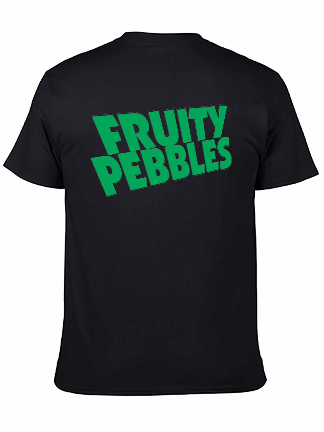 Fruity Pebbles Graphic Tee - Black Cotton T-Shirt