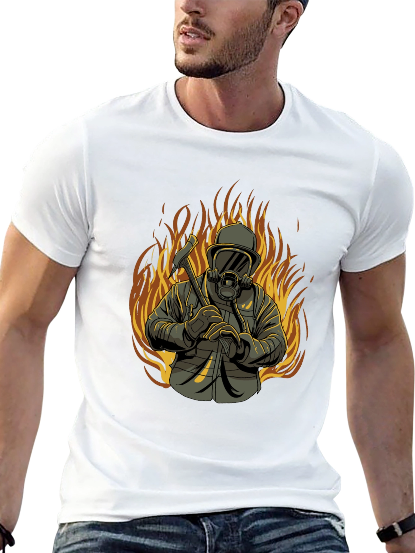 Firefighter T-Shirt - Heroic Design