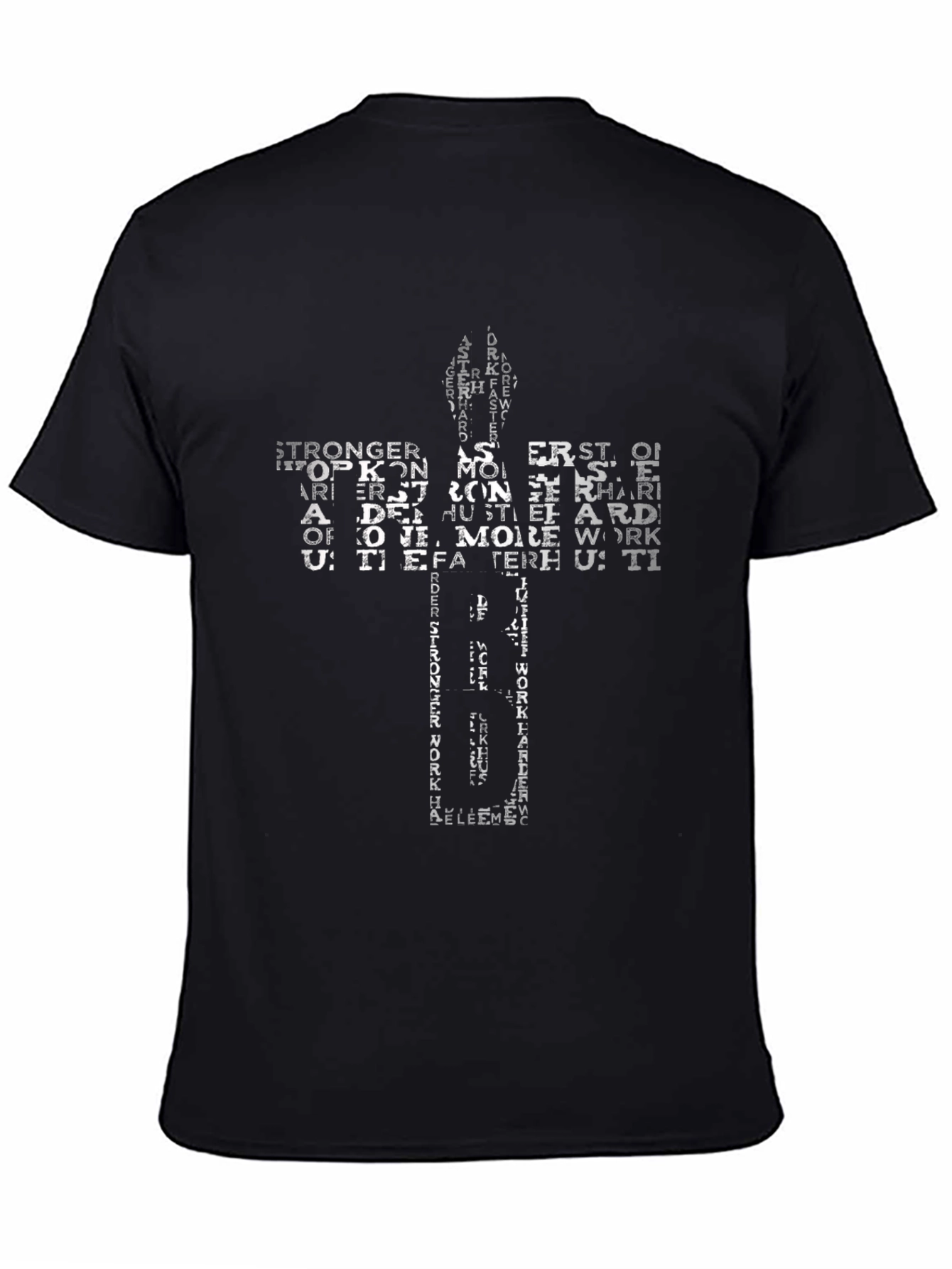 Motivational Cross Graphic Tee - Work Harder