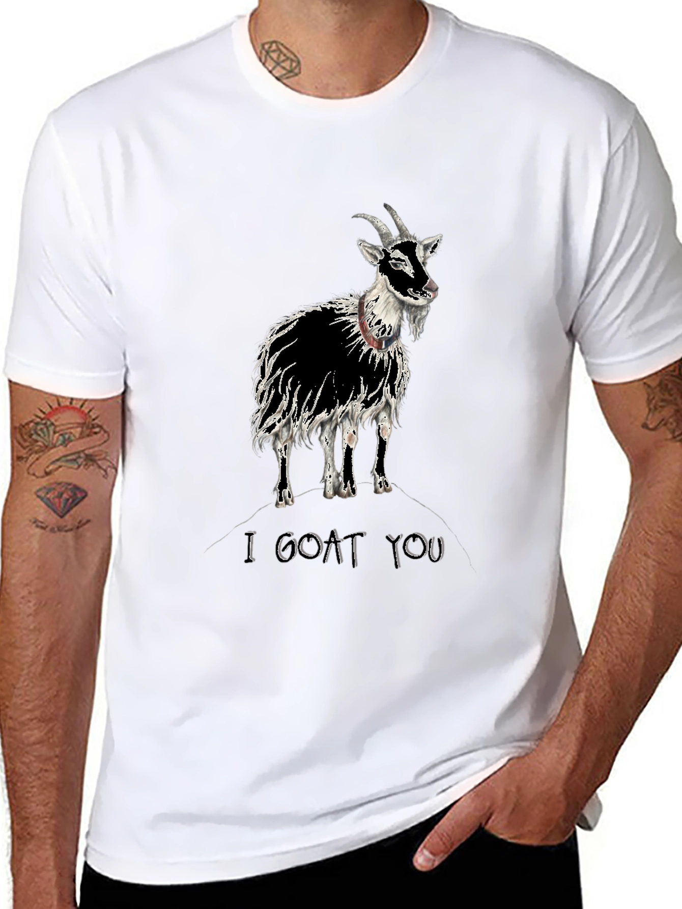 I Goat You Graphic Tee - Black Cotton T-Shirt