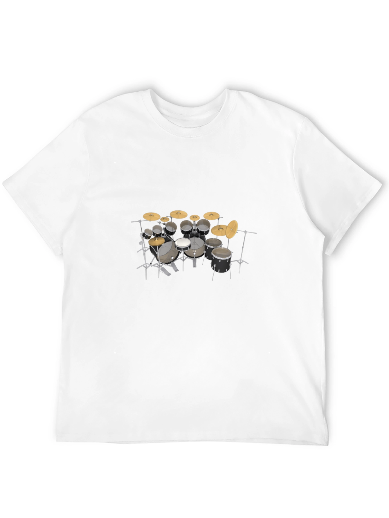 Drum Kit Graphic Tee - Musicians Black T-Shirt
