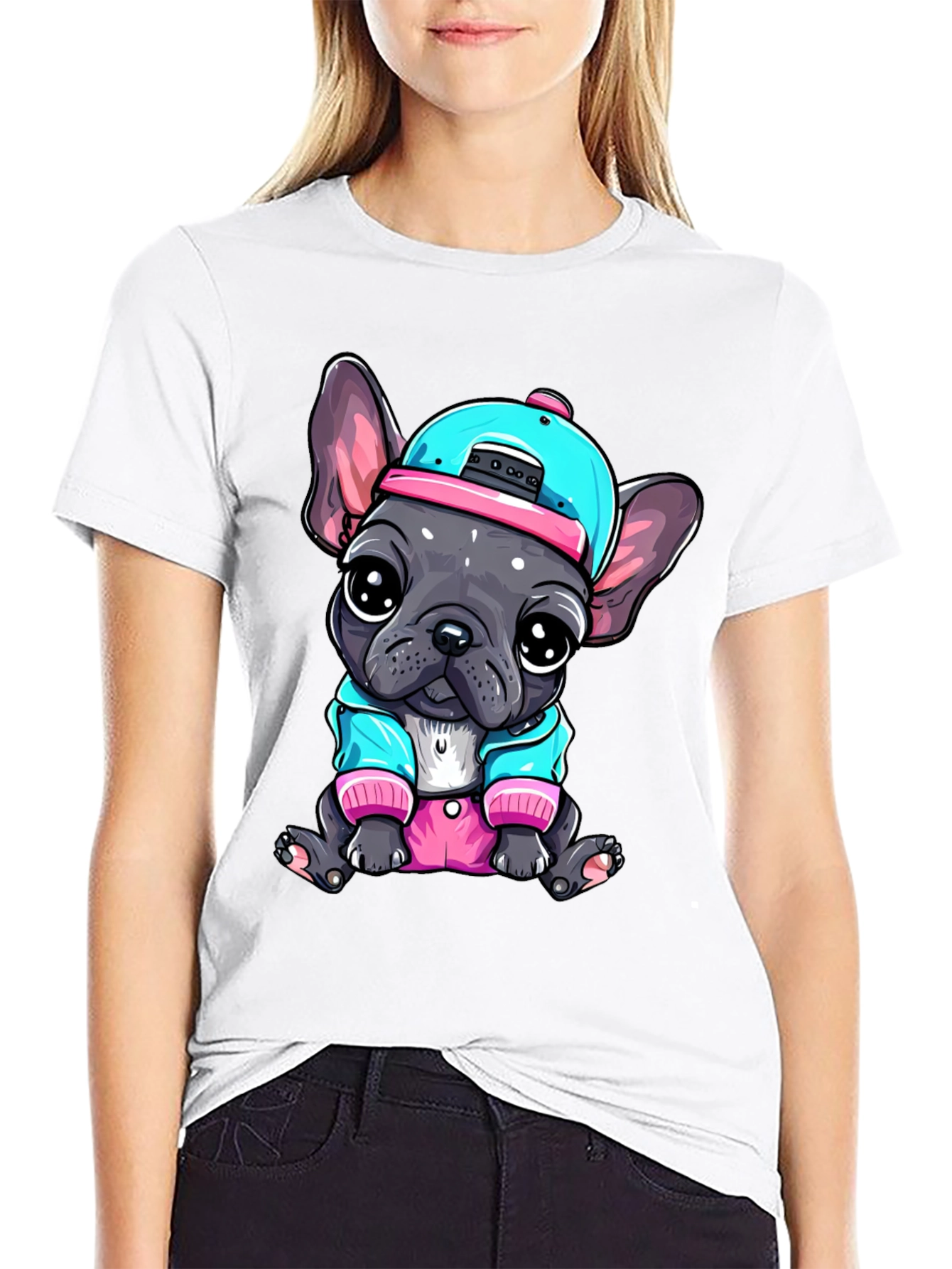 Cool Bulldog Pup Graphic Tee