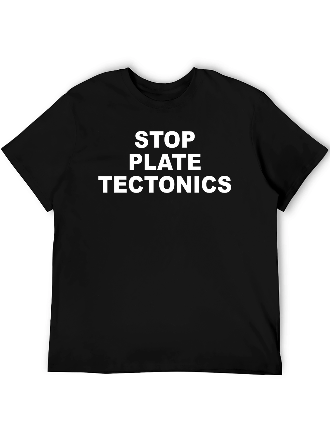 Stop Plate Tectonics Graphic Tee - Black