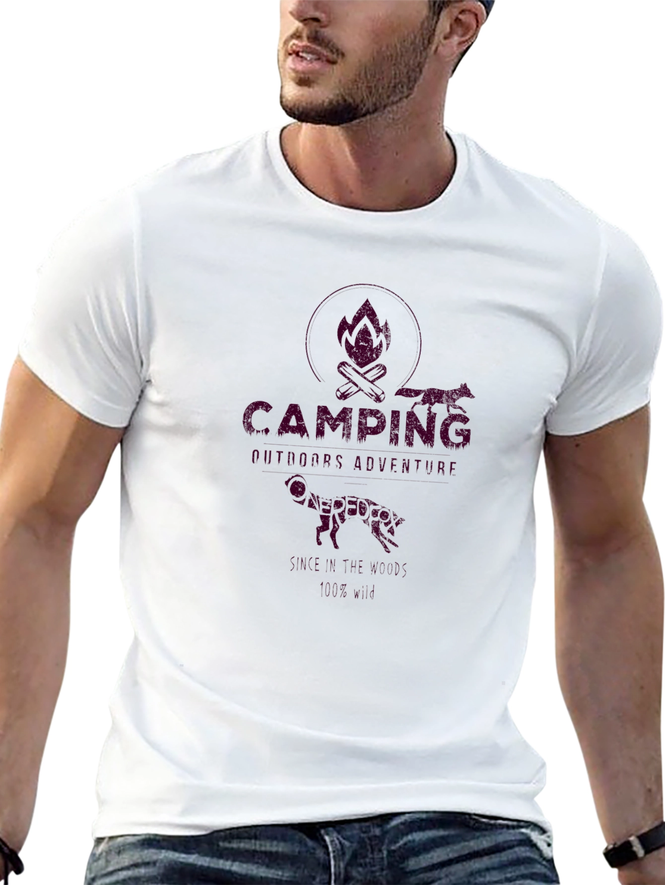 Camping Adventure Graphic Tee - Black