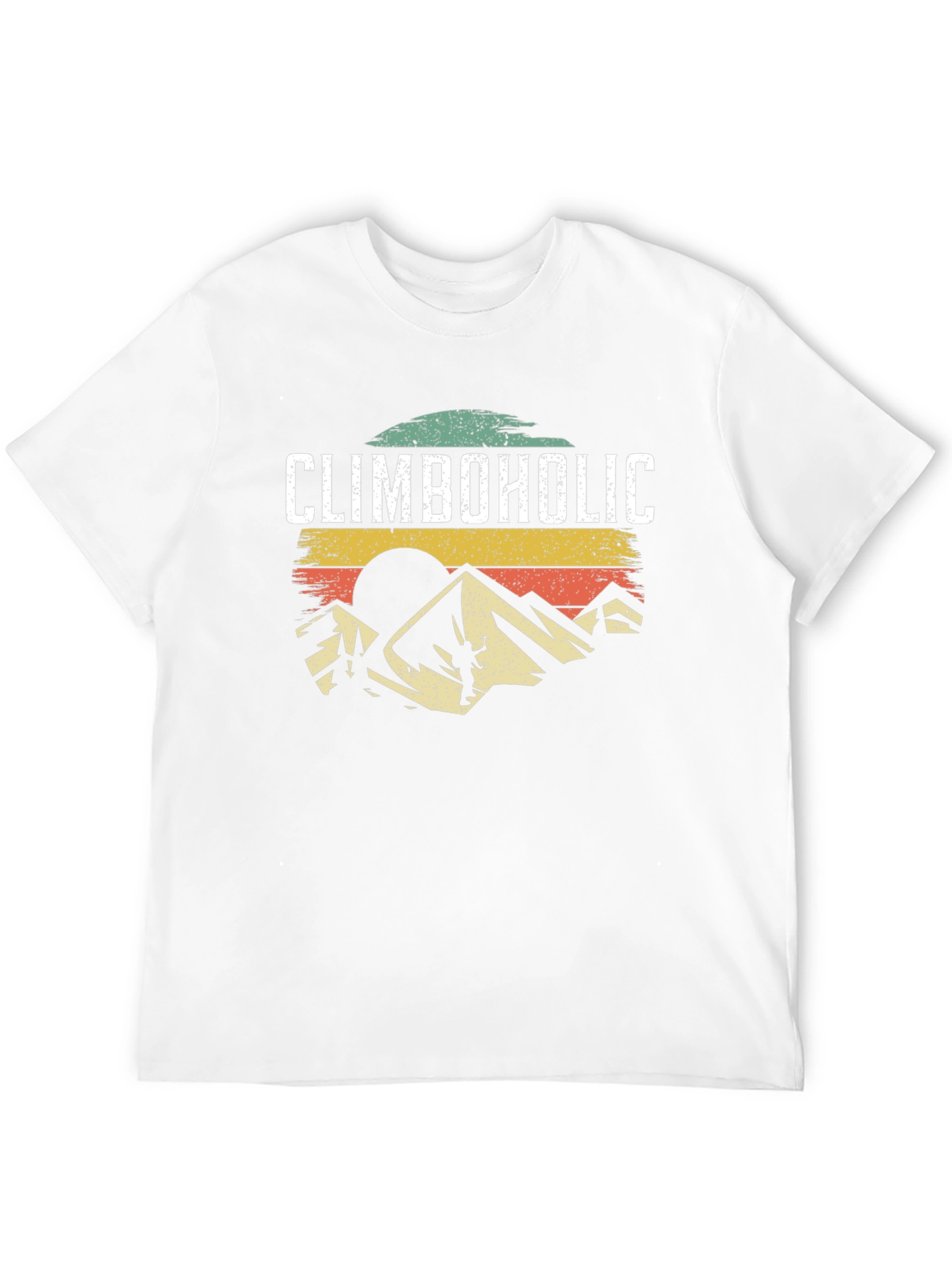 Climbaholic T-Shirt: Retro Mountain Climbing Design