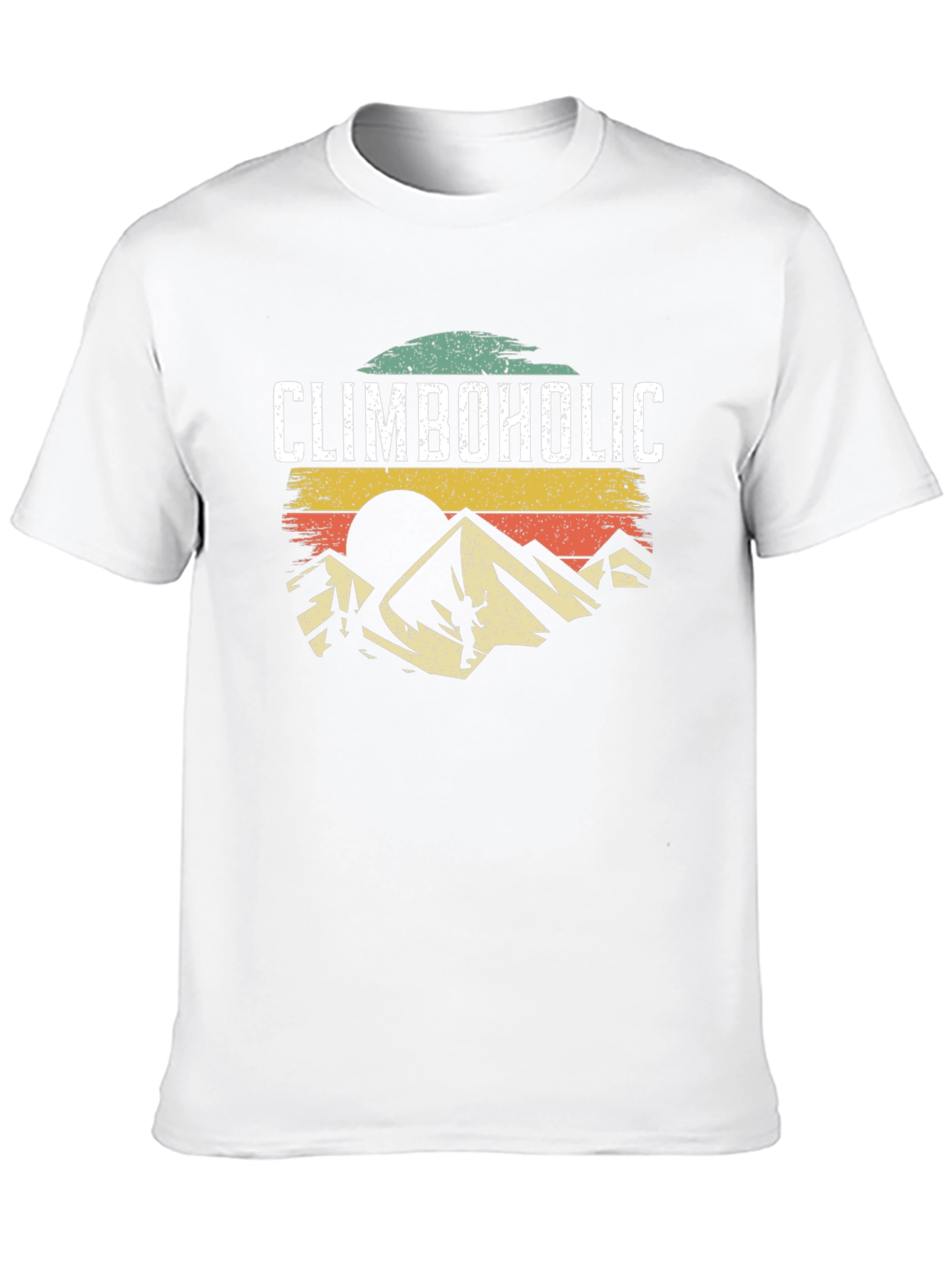 Climbaholic T-Shirt: Retro Mountain Climbing Design