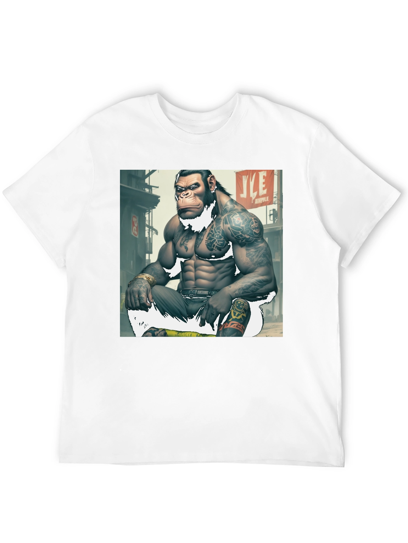 Tattooed Gorilla Graphic Tee - Urban Ape Style