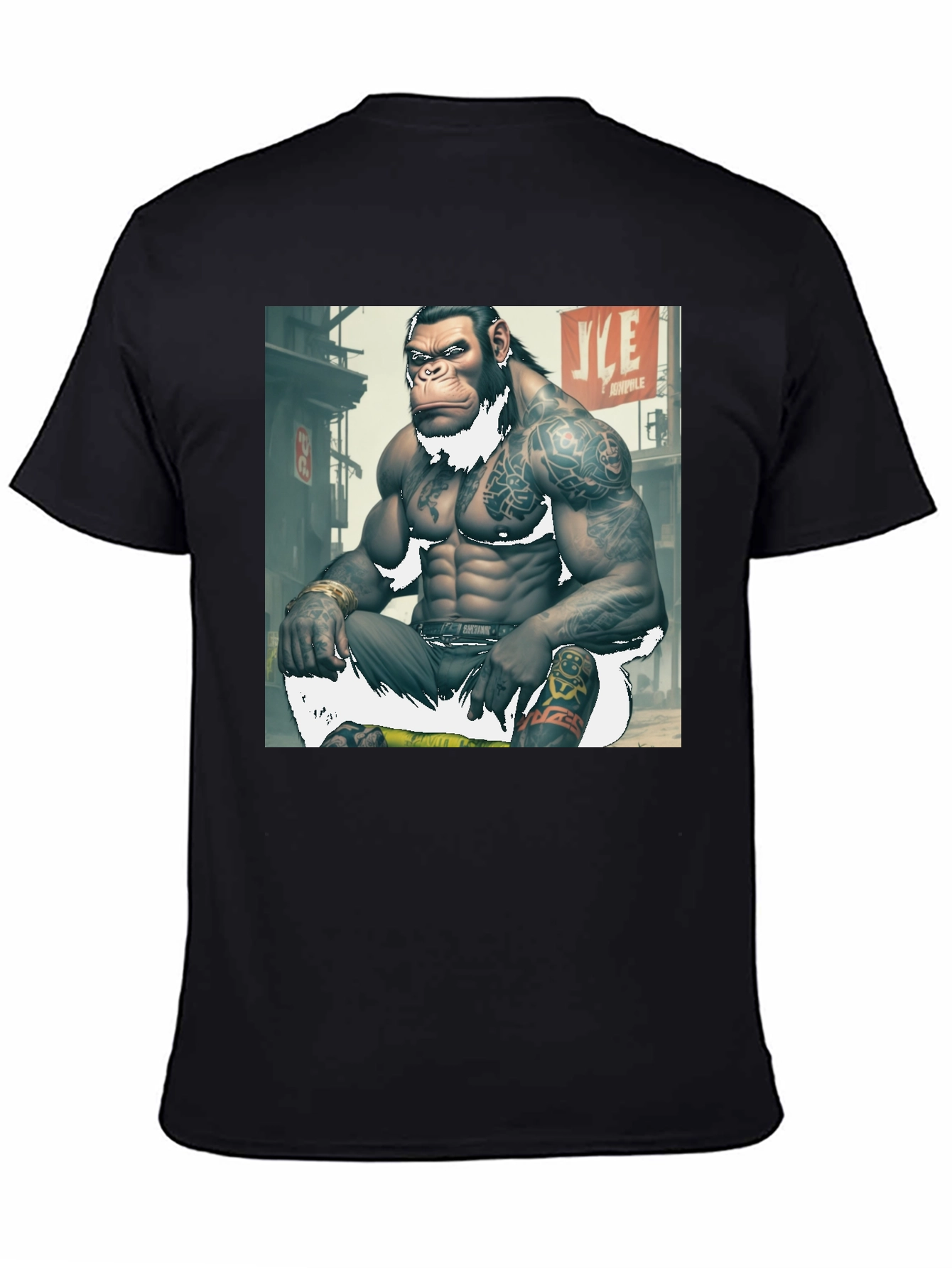 Tattooed Gorilla Graphic Tee - Urban Ape Style