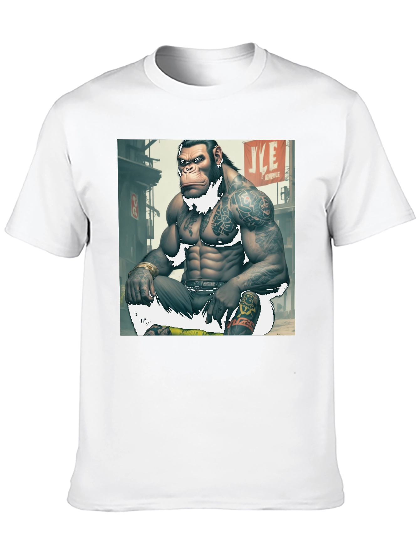 Tattooed Gorilla Graphic Tee - Urban Ape Style