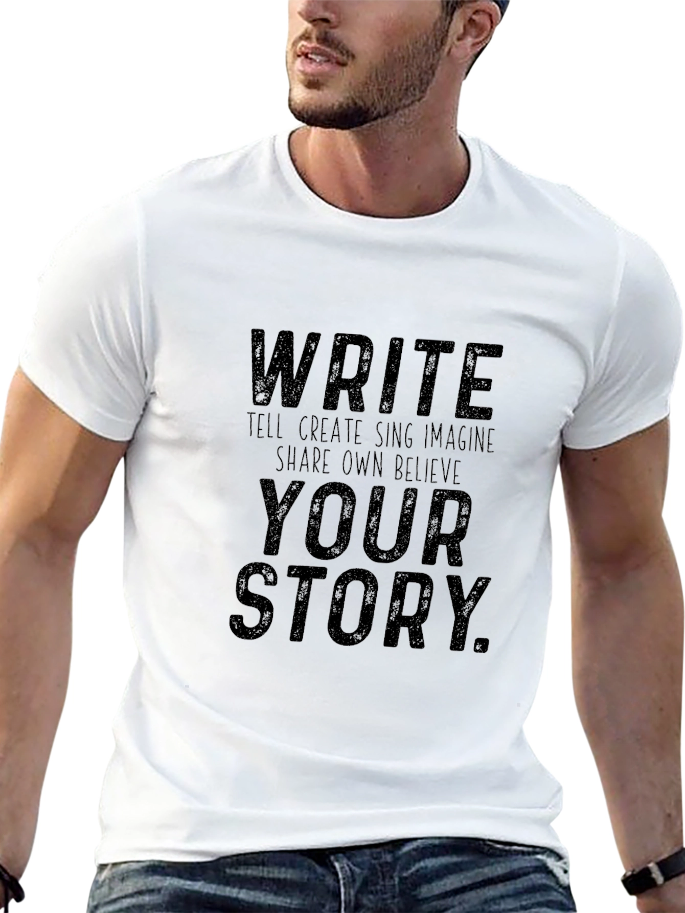 Write Your Story Black Graphic Tee
