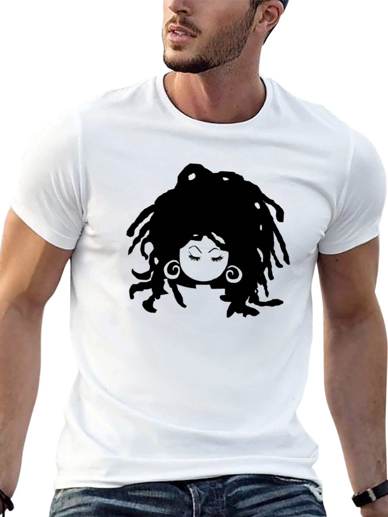 Afro Silhouette Black T-Shirt
