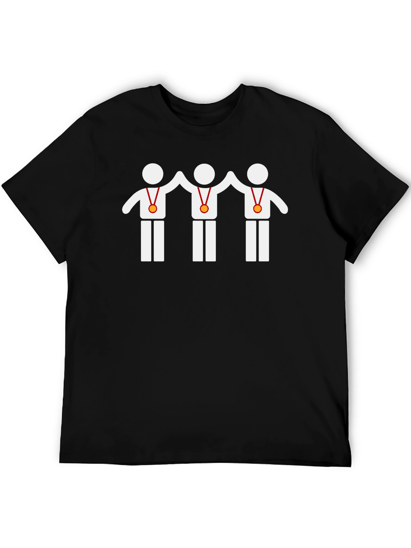 Winning Team Graphic Tee - Black Cotton T-Shirt
