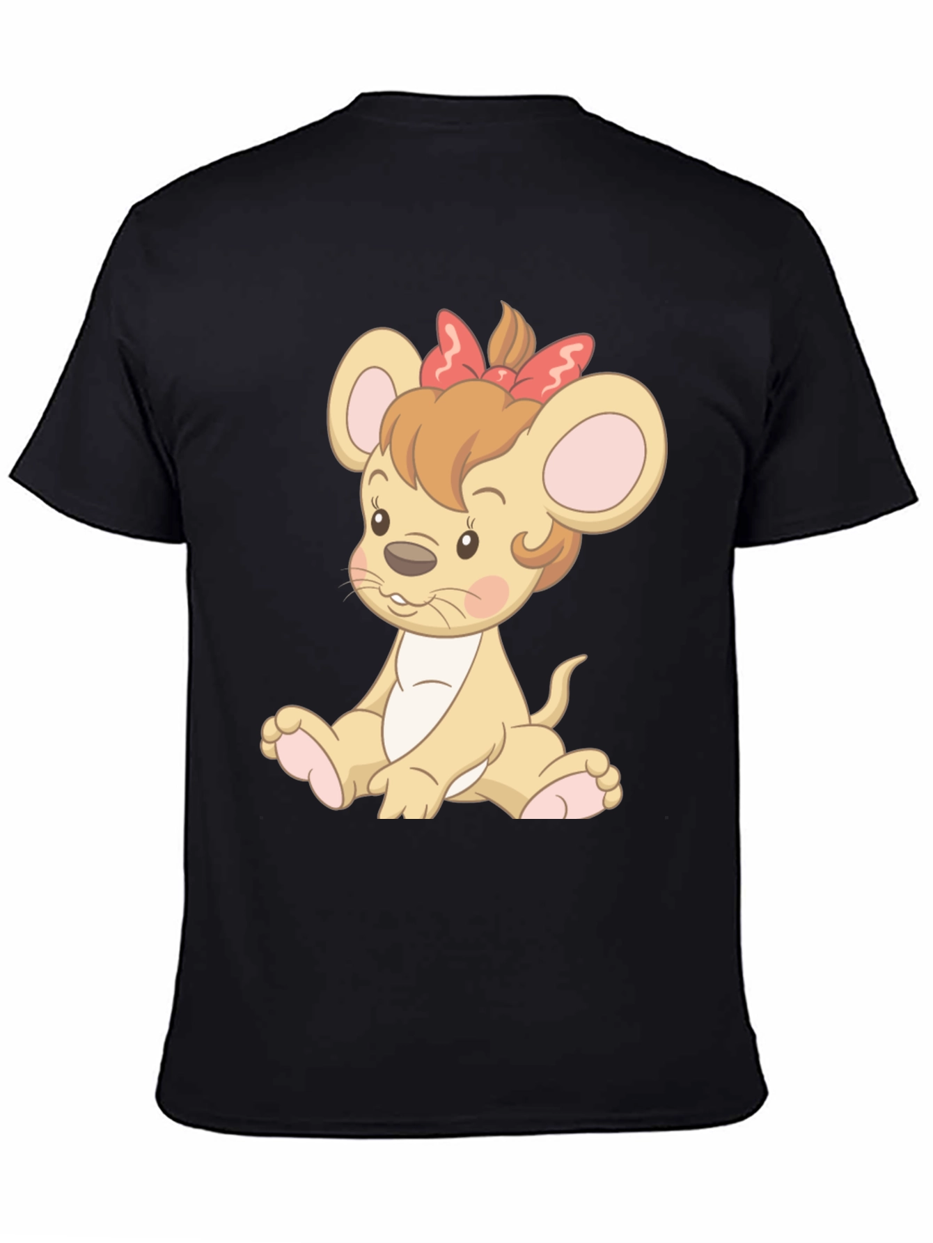 Cute Cartoon Mouse T-Shirt - Unisex Black Tee