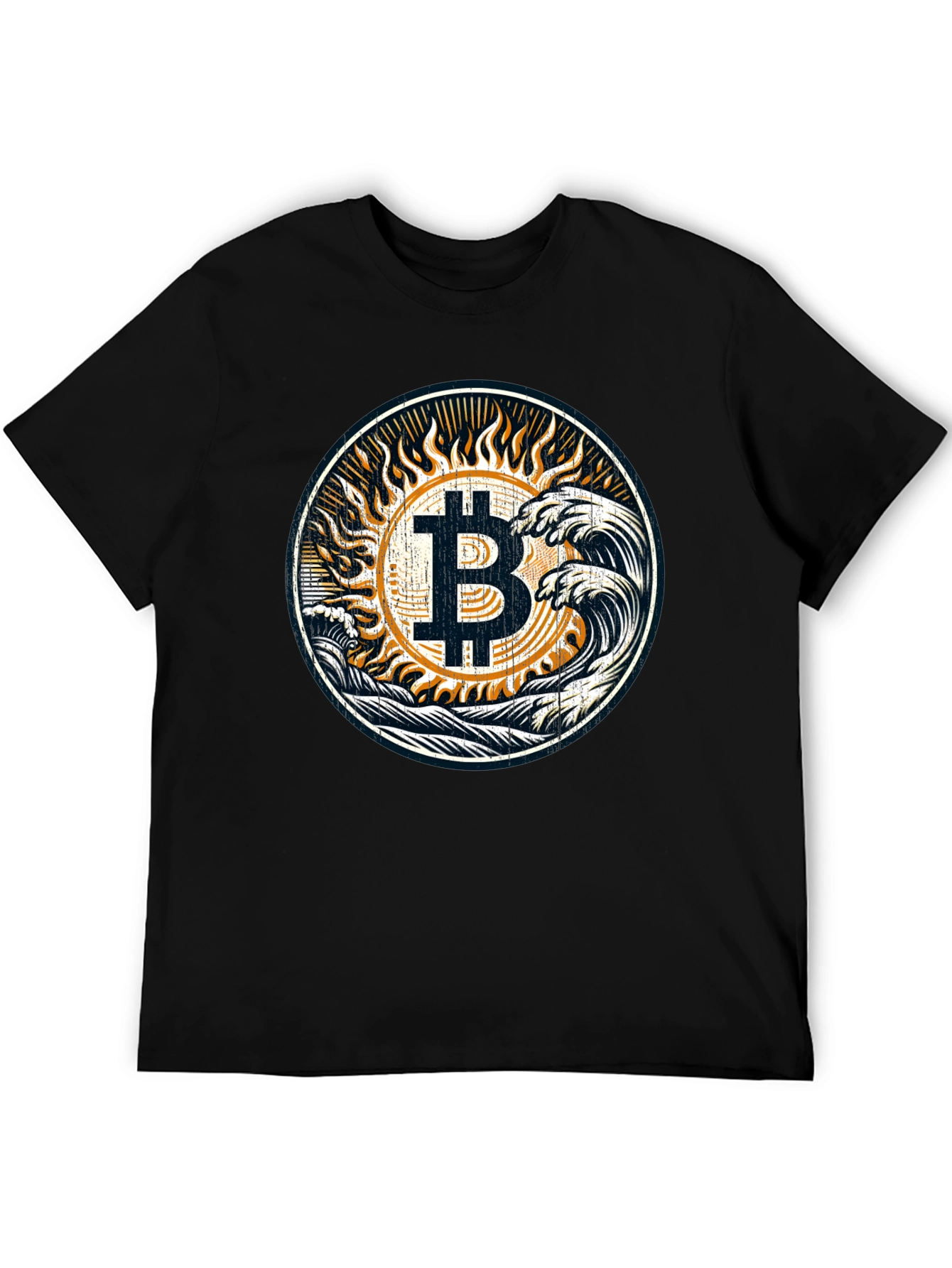 Bitcoin Waves Graphic Tee - Crypto Fashion