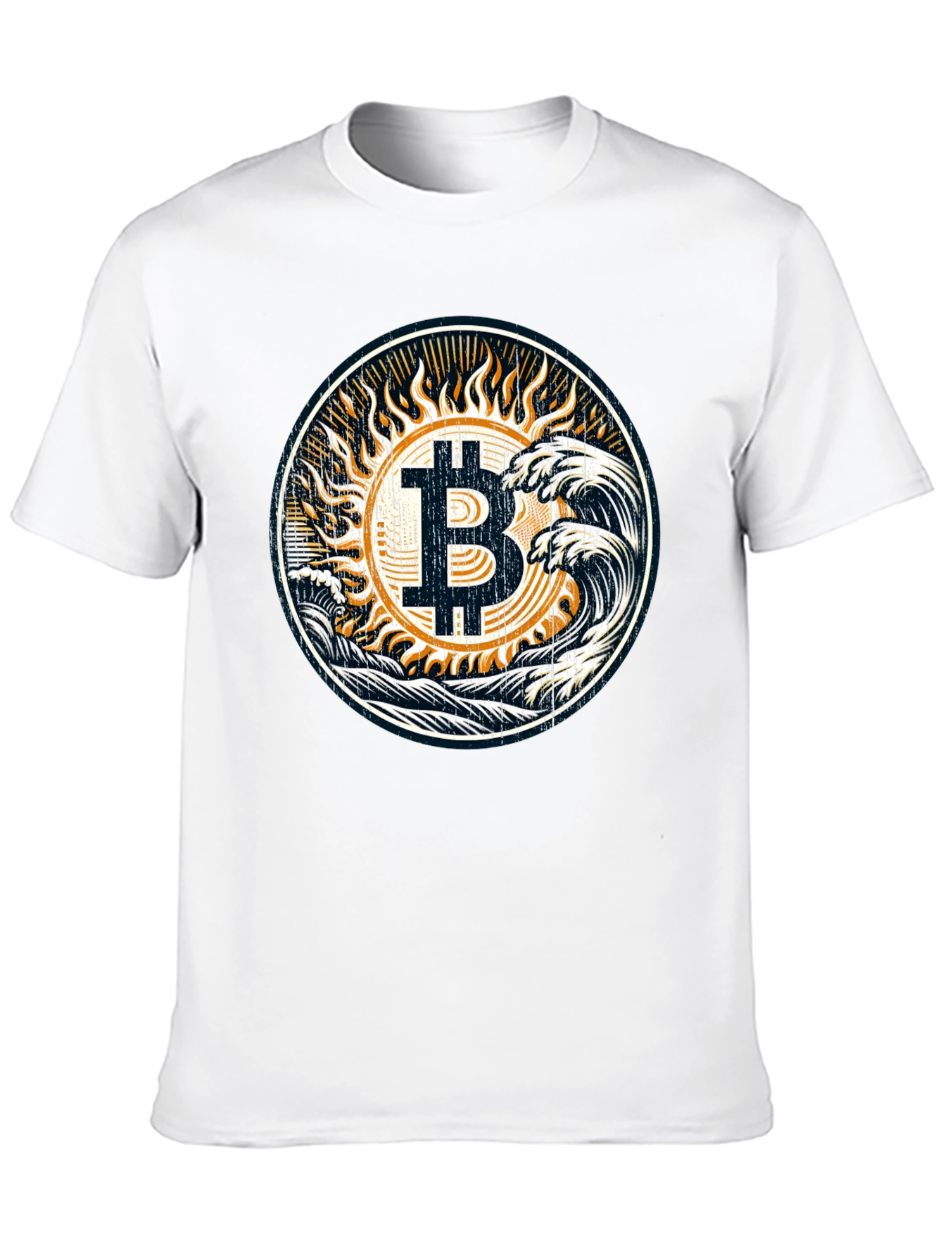 Bitcoin Waves Graphic Tee - Crypto Fashion