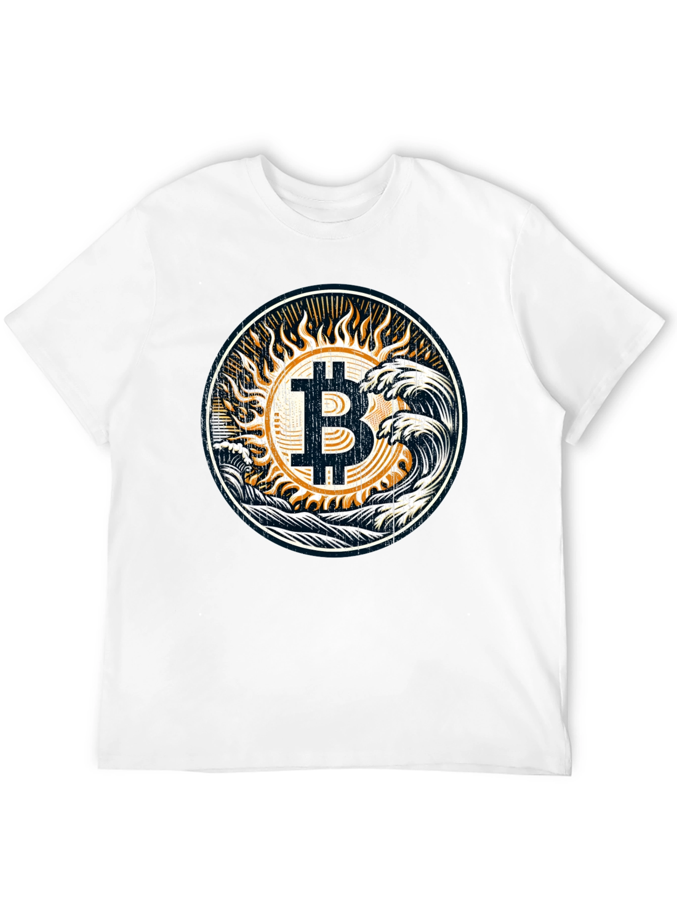 Bitcoin Waves Graphic Tee - Crypto Fashion