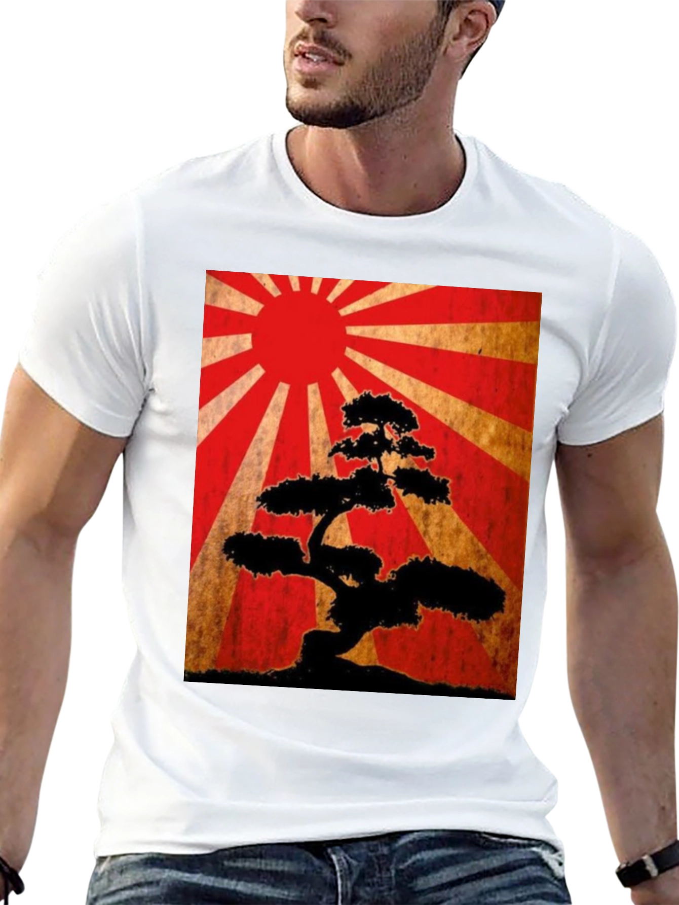 Bonsai Tree Graphic Tee - Japanese Art Style