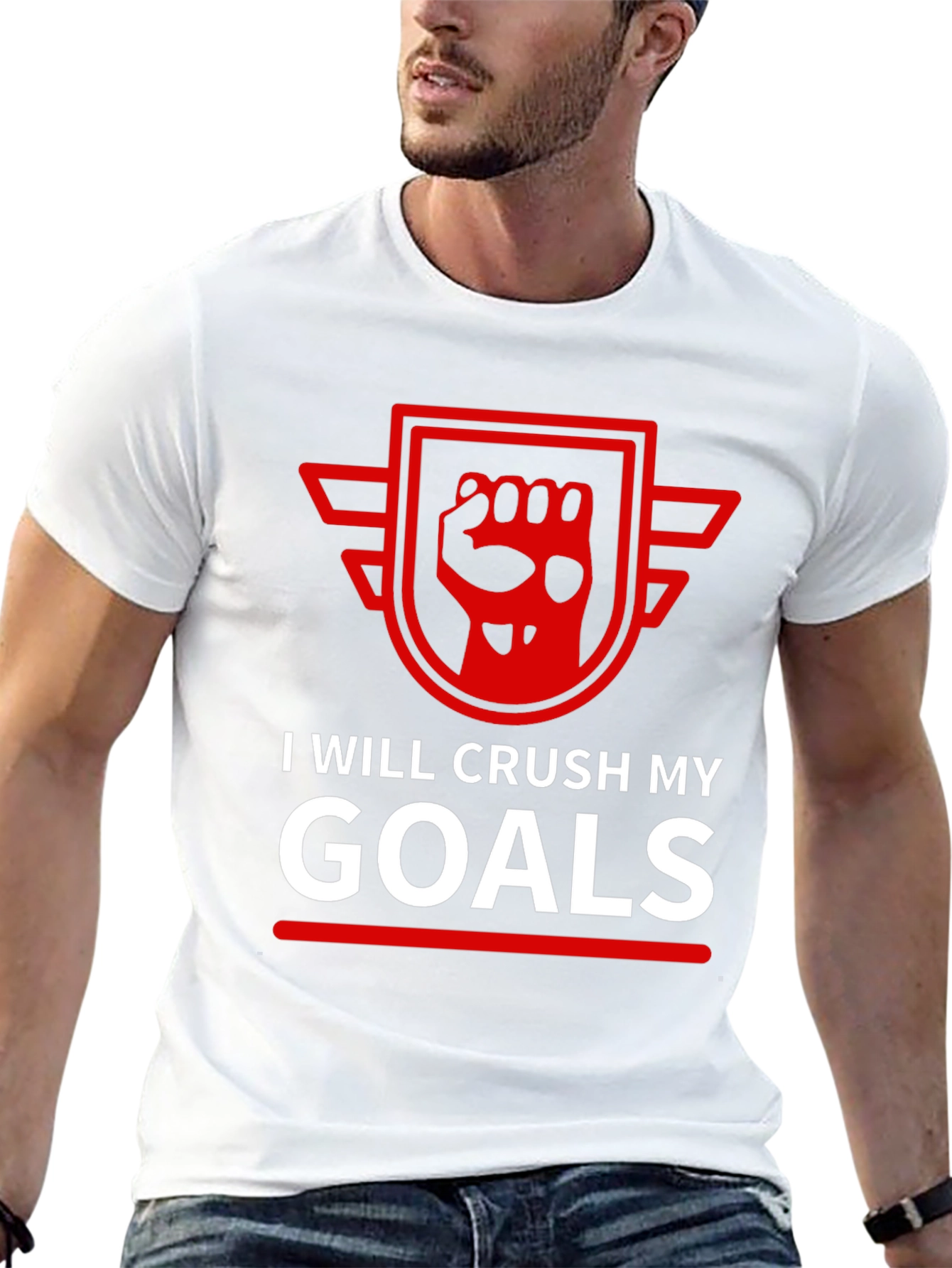 I Will Crush My Goals Black T-Shirt