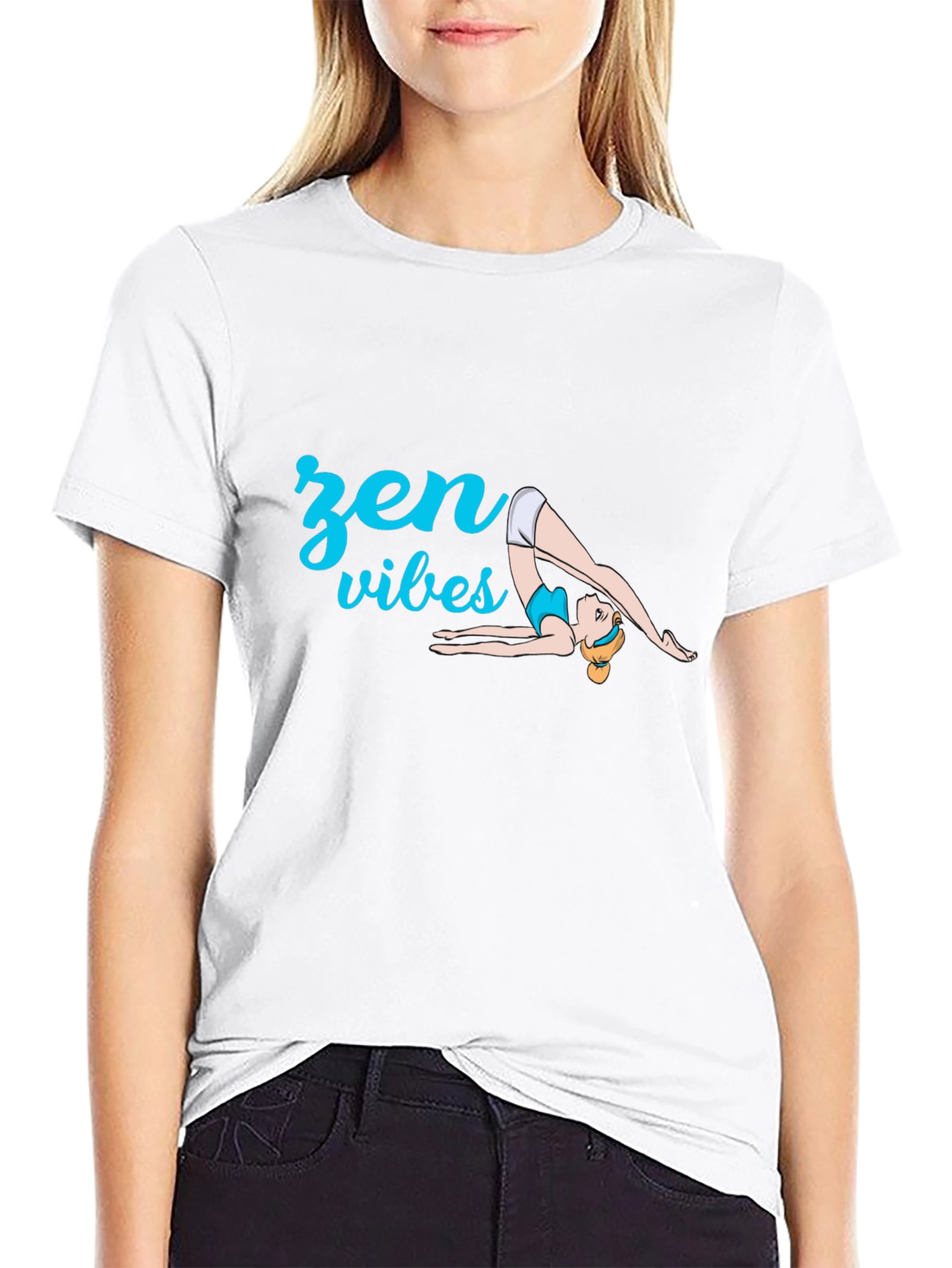 Zen Vibes Yoga T-Shirt - Black