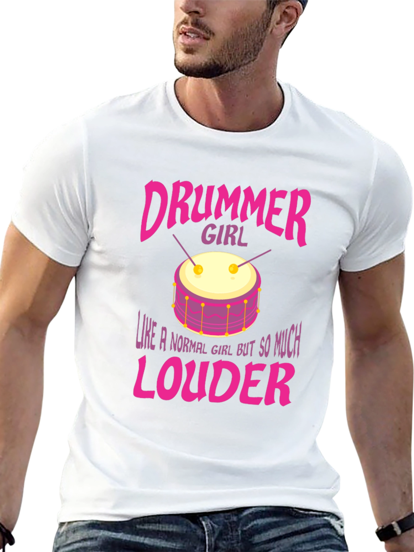 Drummer Girl Graphic Tee - Loud & Proud!