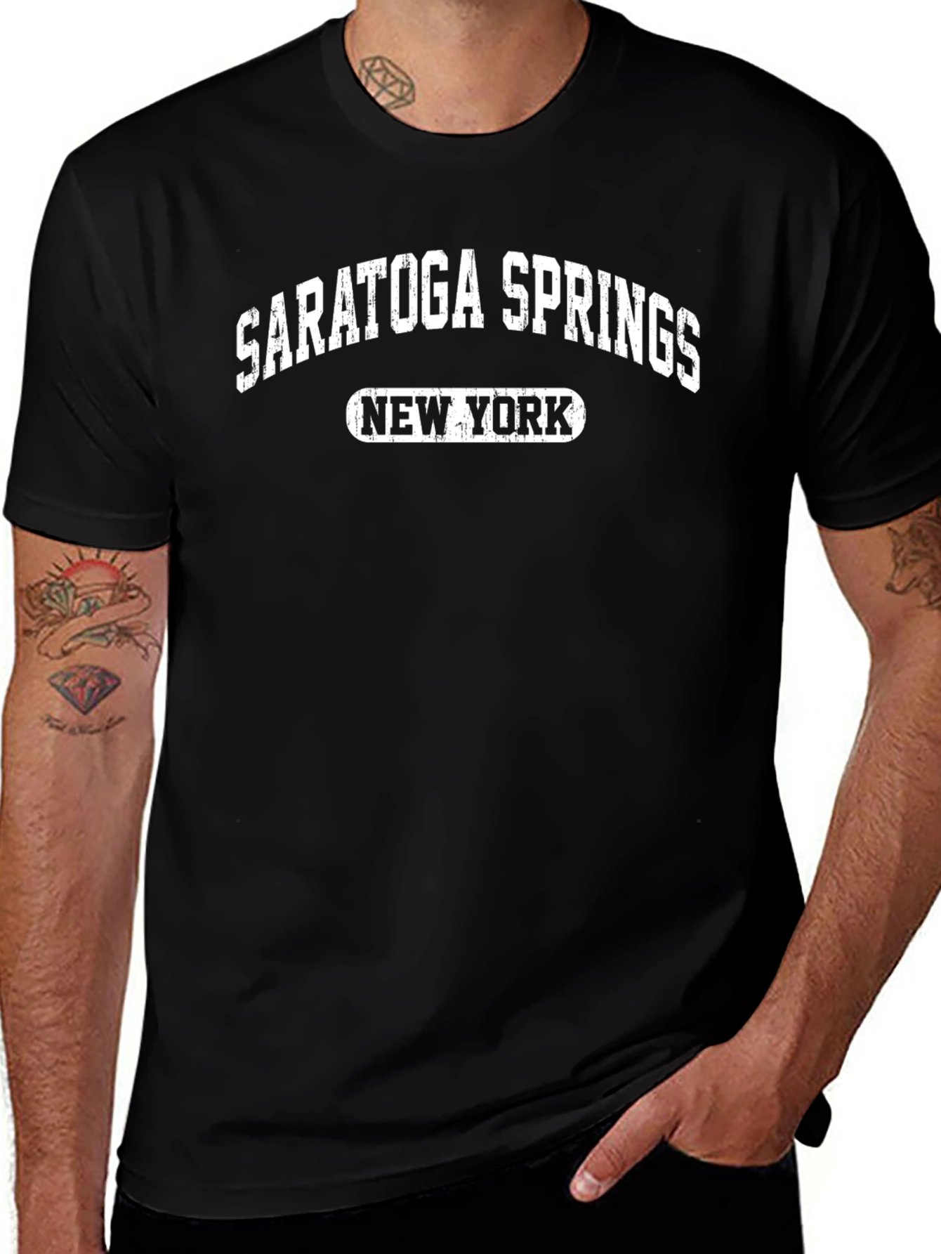Saratoga Springs New York T-Shirt Black