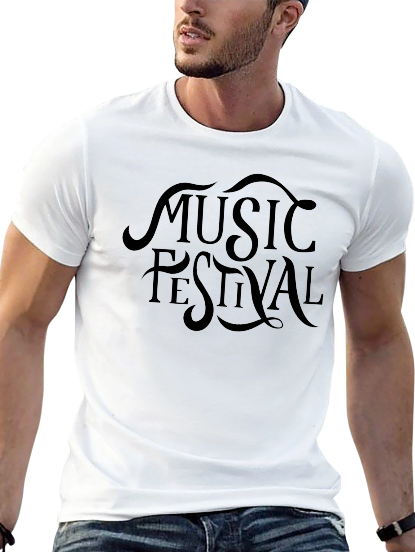 Music Festival Black Graphic Tee