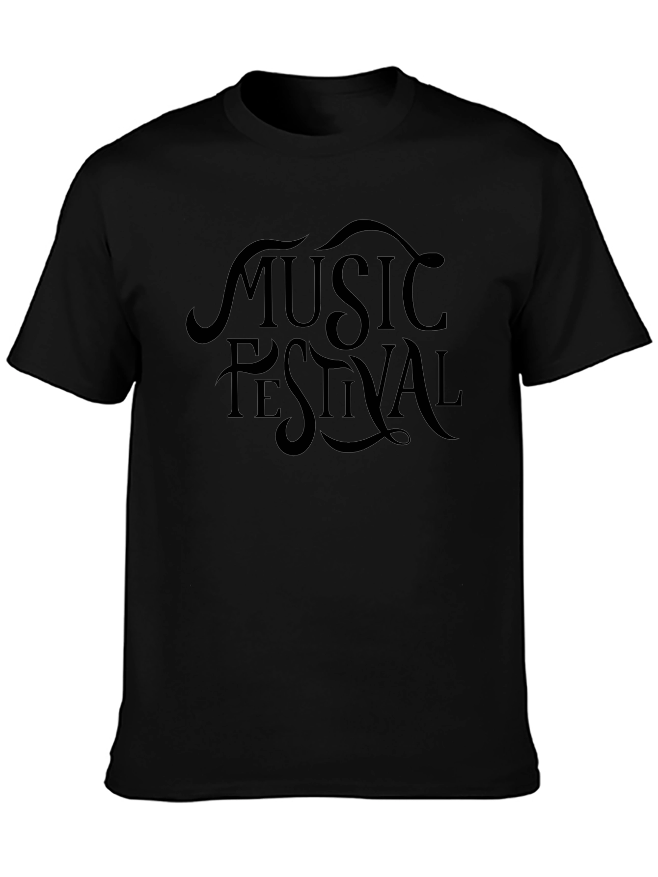 Music Festival Black Graphic Tee