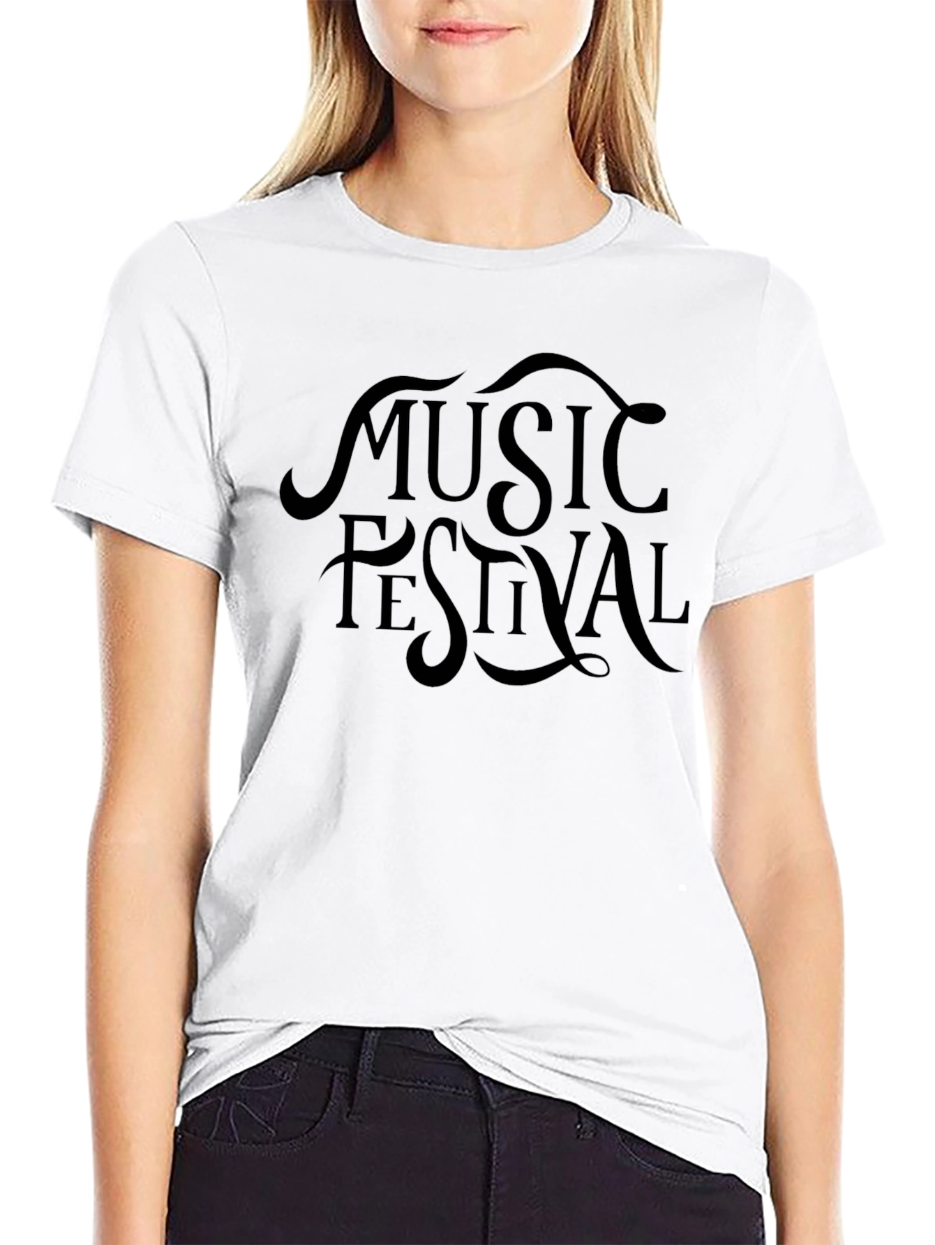 Music Festival Black Graphic Tee