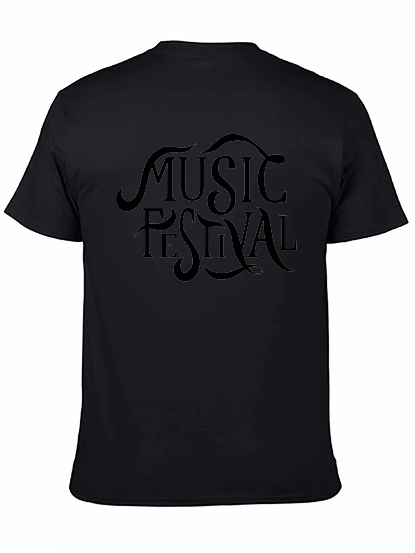 Music Festival Black Graphic Tee