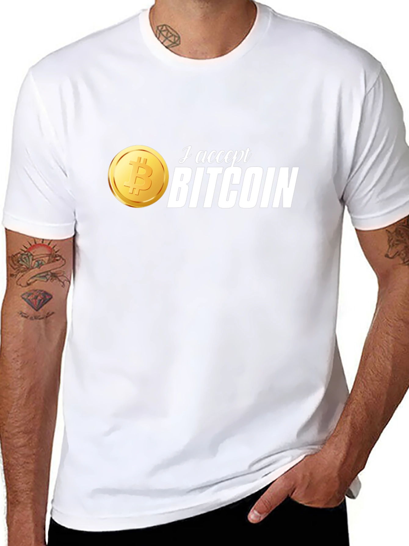 I Accept Bitcoin T-Shirt - Crypto Currency Tee