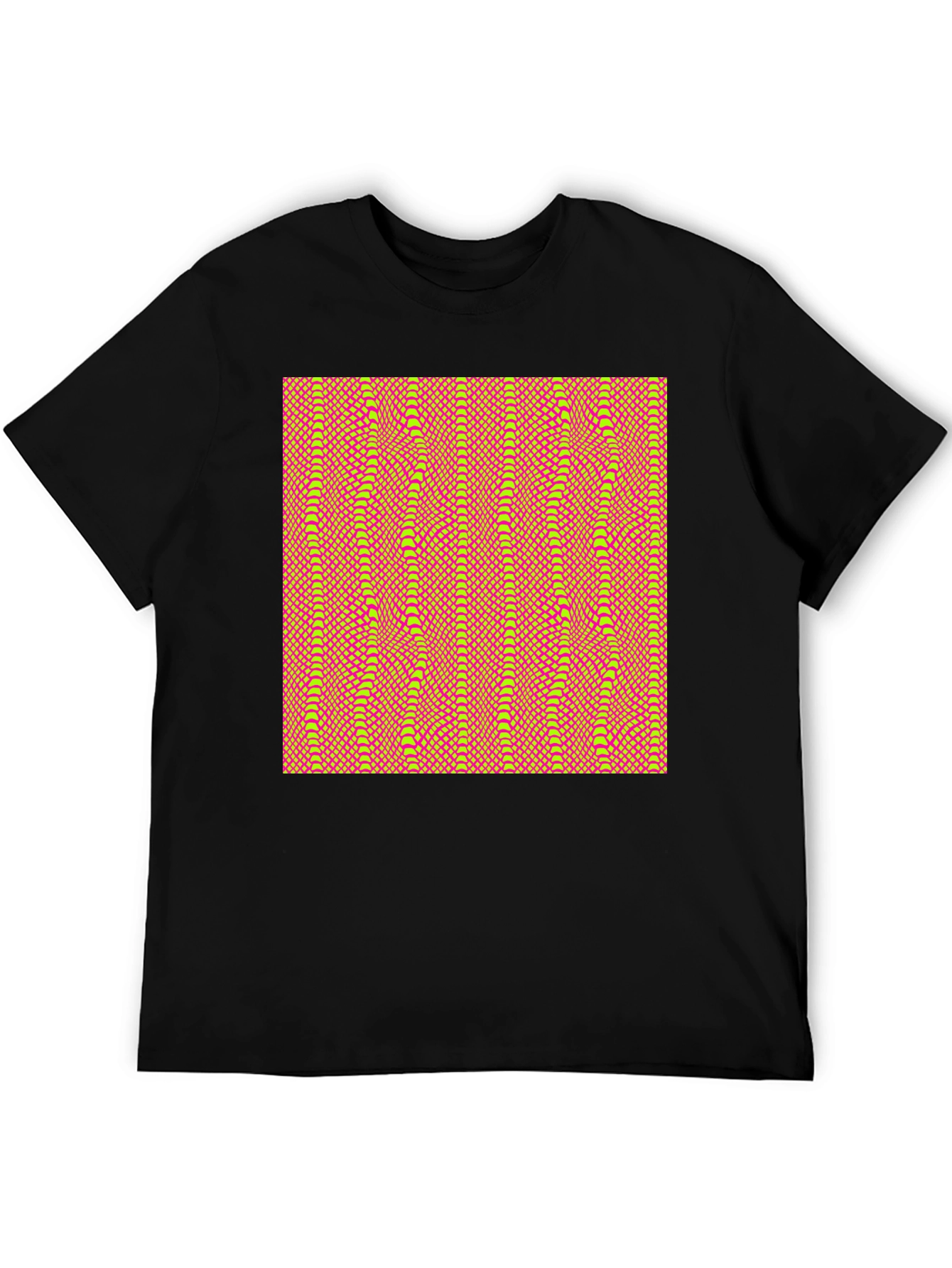 Patterned Black T-Shirt