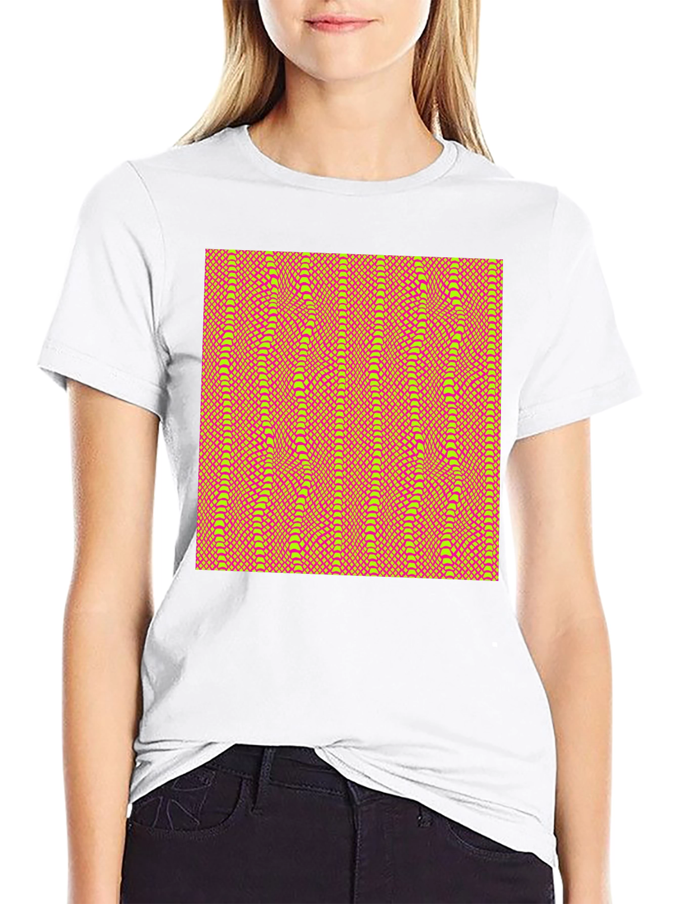 Patterned Black T-Shirt