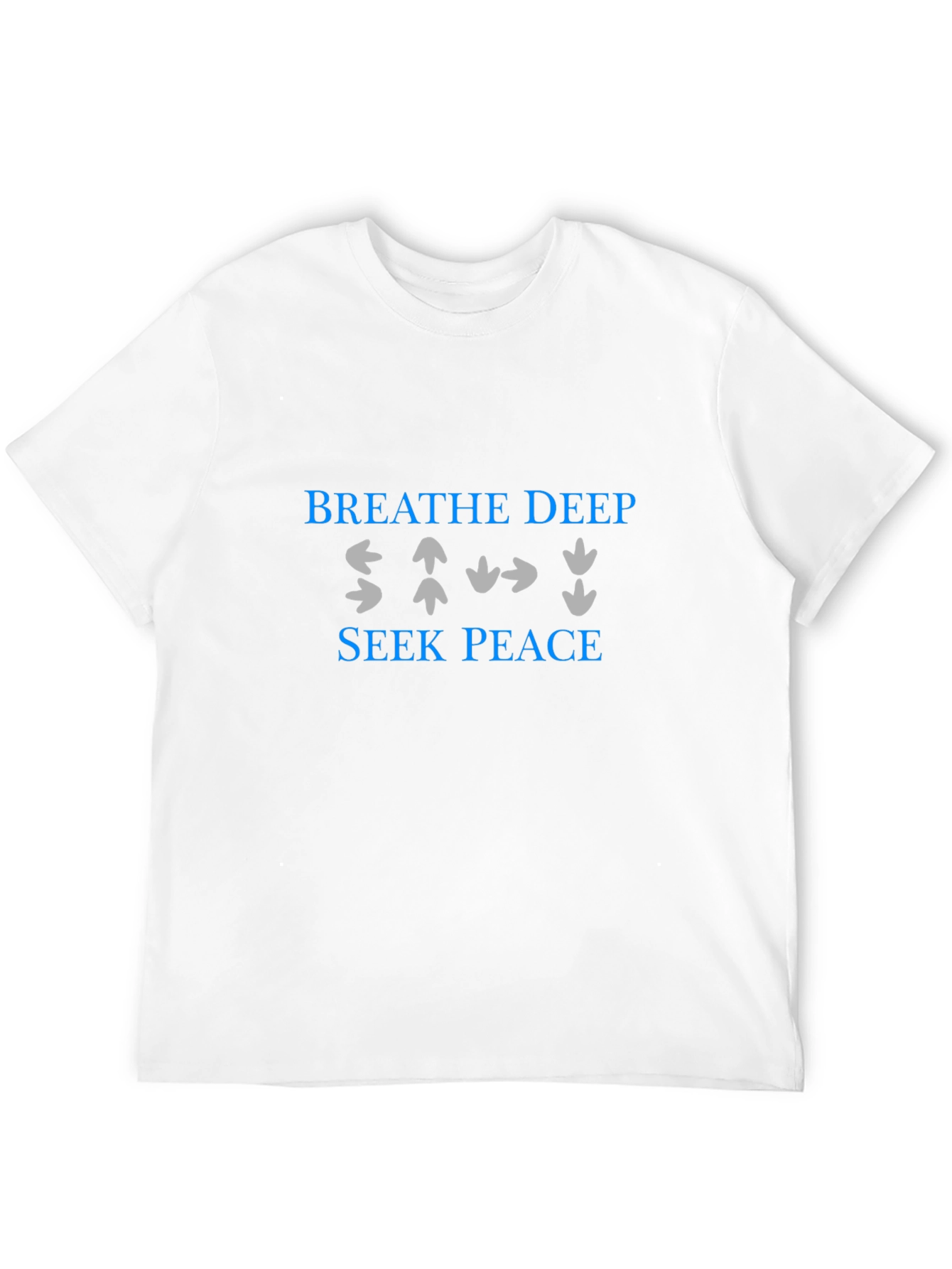 Breathe Deep Seek Peace Mens Black T-Shirt