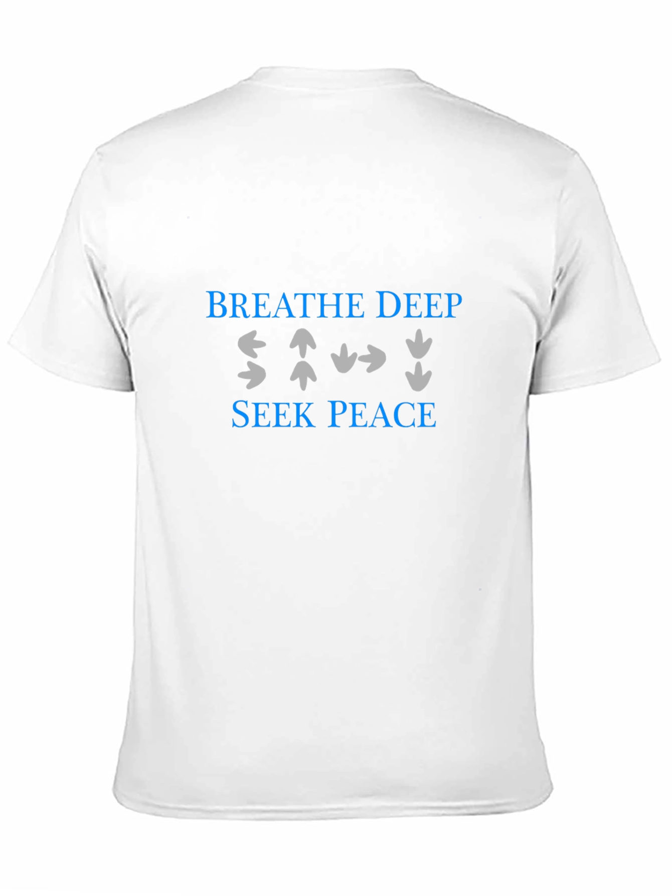 Breathe Deep Seek Peace Mens Black T-Shirt