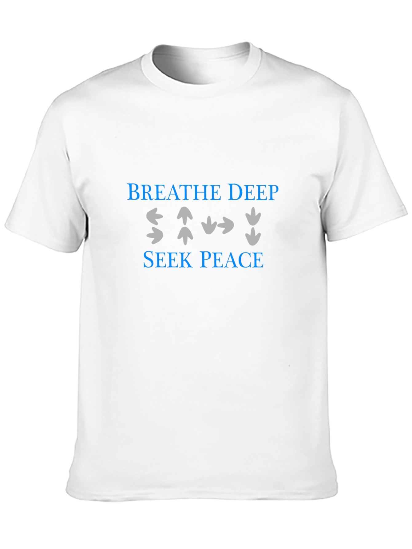 Breathe Deep Seek Peace Mens Black T-Shirt